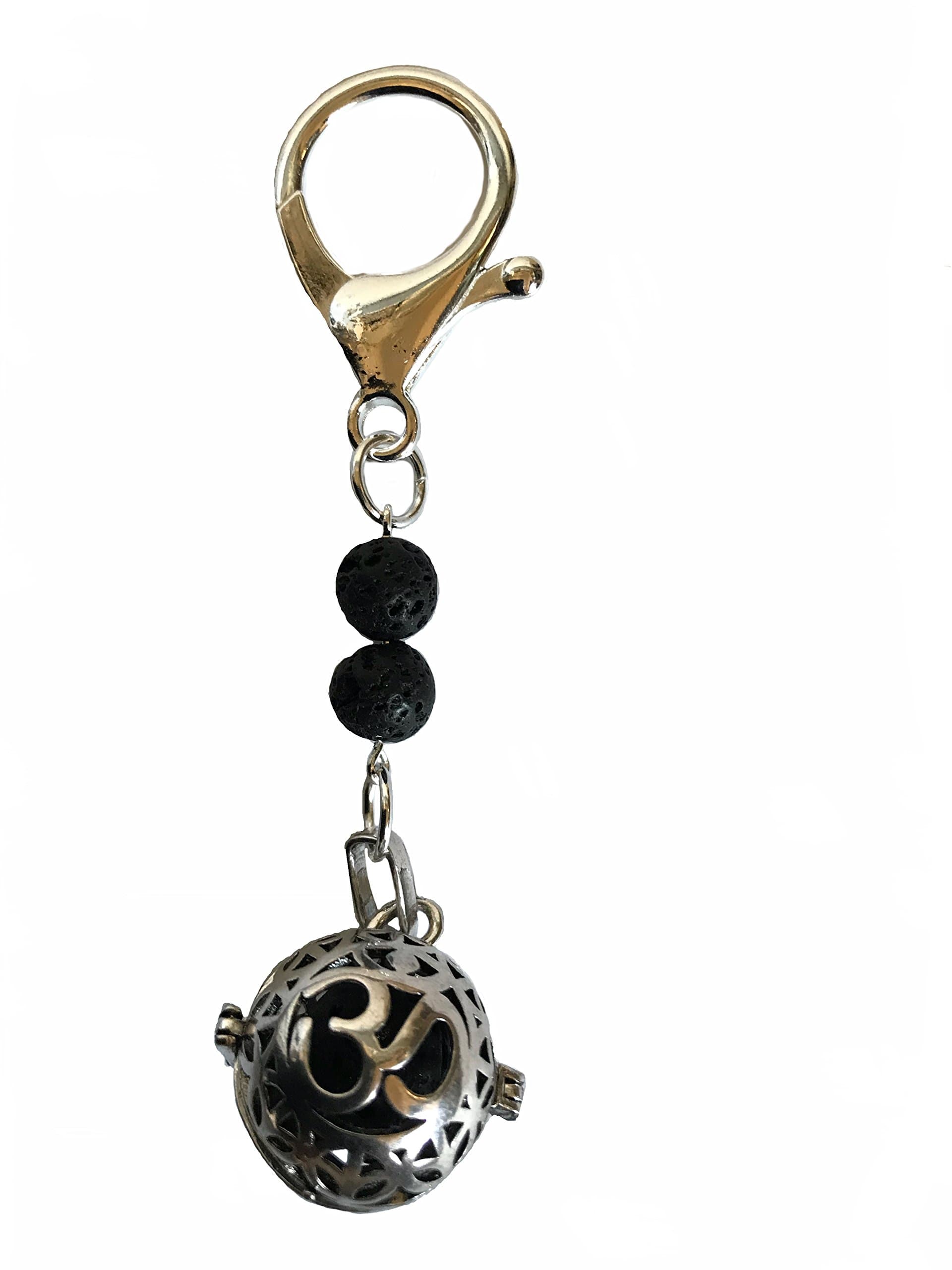 Om Aum Aromatherapy Diffuser Lava Rock Key Chain