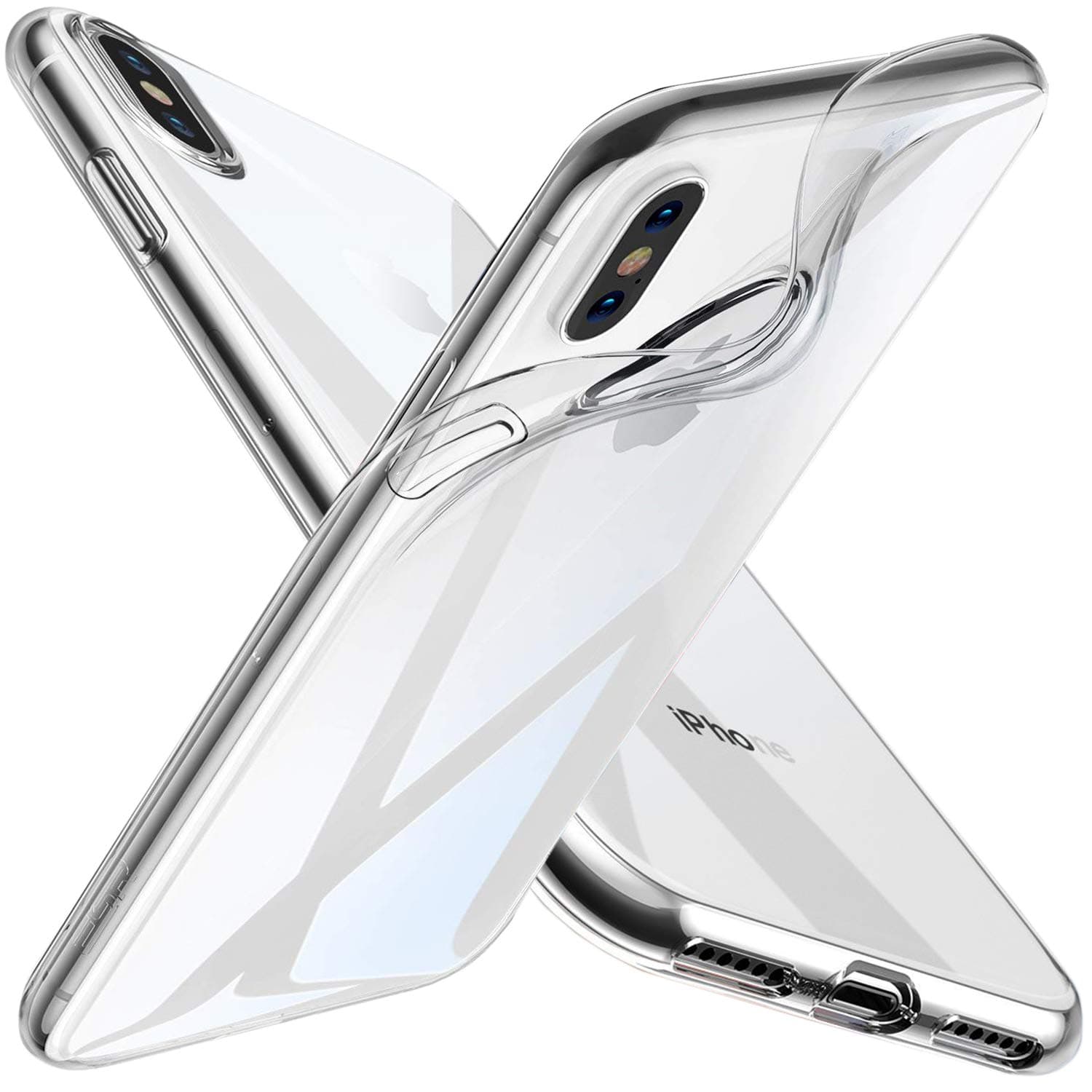 EZZYMOB iPhone X/XS Case, iPhone XR Case iPhone XS MAX Cover Case |Clear Silicone| Sleek, Lightweight Design with Snug Fit | Excellent Protection Against Accidental Drops| Shock Absorption.