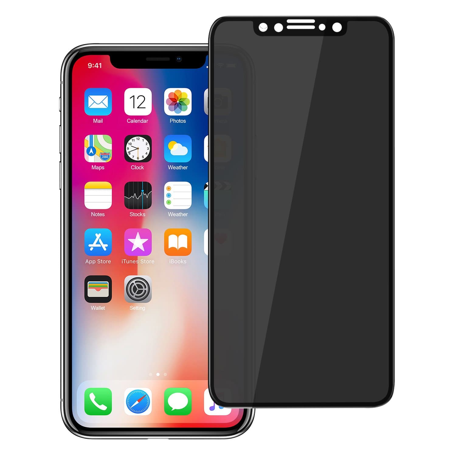 Pueryin iPhone XR Privacy Screen Protector, iPhone XR Premium [3D Curved] [Case Friendly] [Anti-Scratch] 9H Hardness Tempered Glass Film Screen Protector for Apple iPhone XR Black(6.1in)