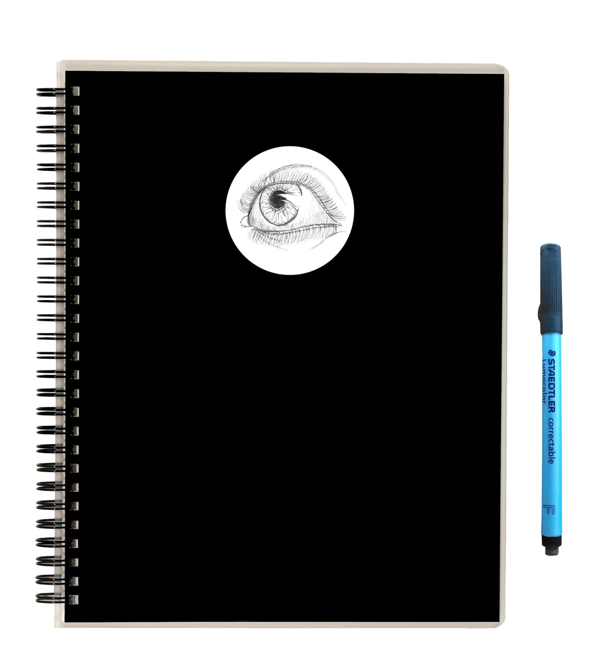 Scrubby Reusable Whiteboard Notebook — Large Size (8" x 10") — Eye I Cover