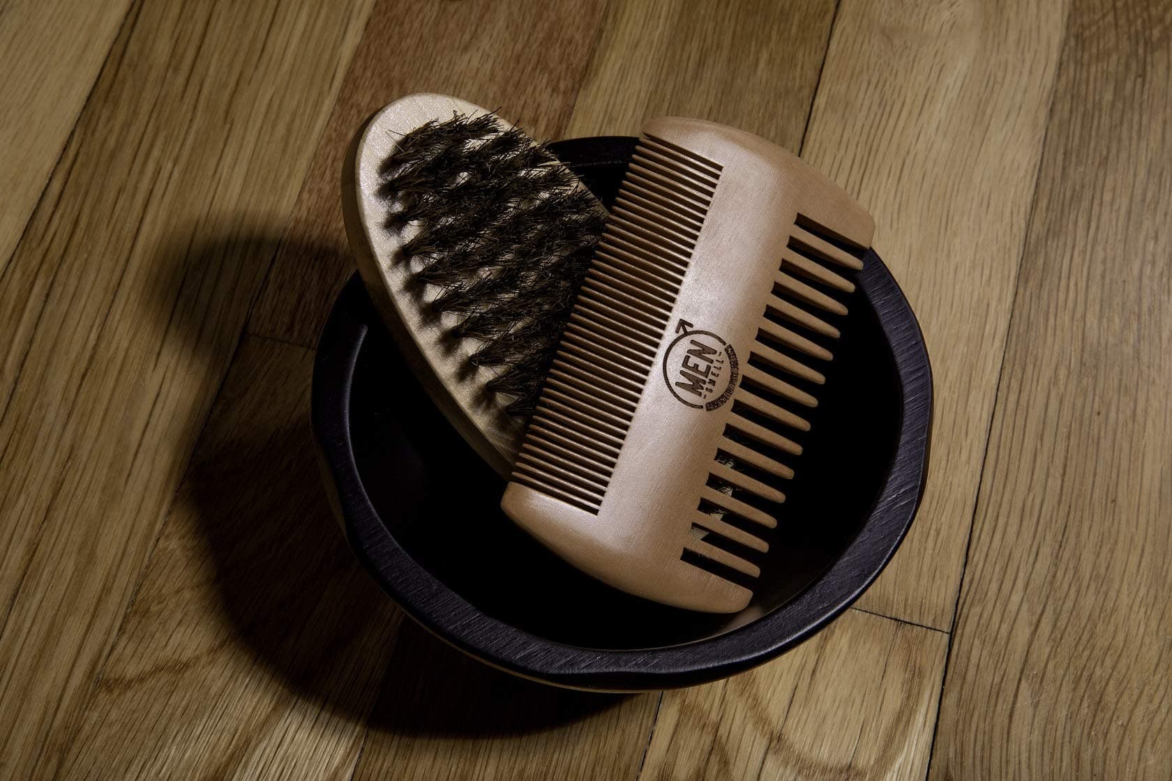 Beard Brush and Beard Comb Set