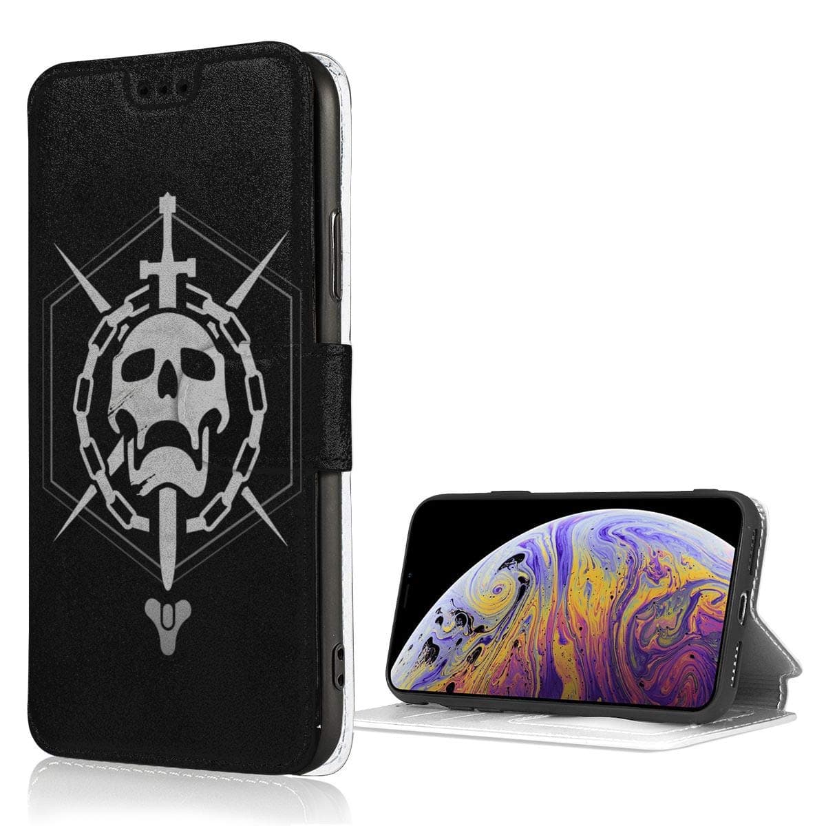 Destiny Game Raid iPhone X/iPhone Xs 2018 Wallet Case,PU Leather iPhone X/XS Cases with Credit Card Holder Slot Magnetic Closure Shockproof Protective Flip