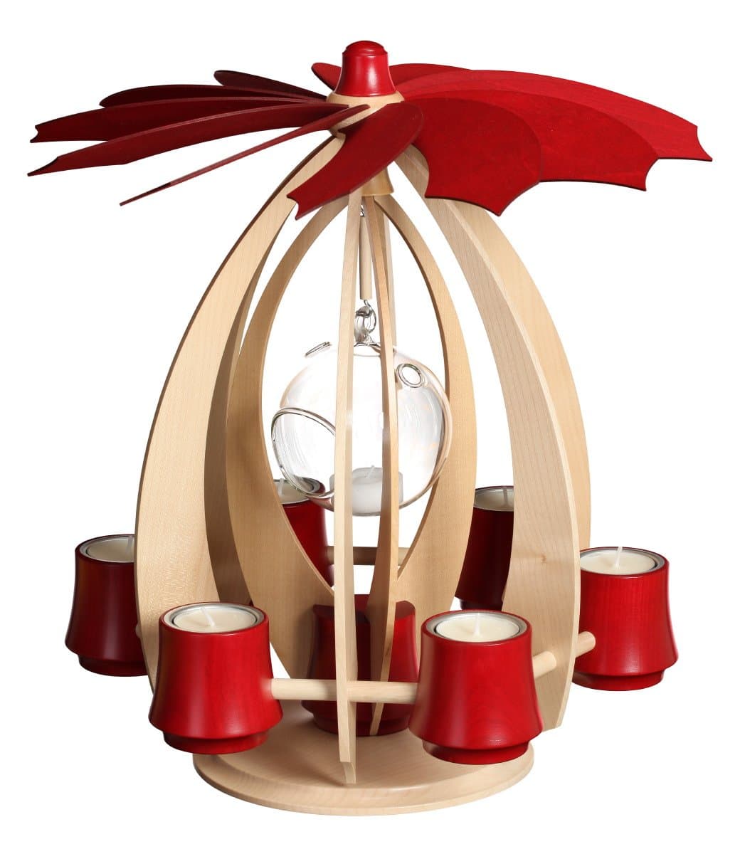 Hanging pyramid - NOVA maple - ruby red 38.0 cm Design pyramid NEW