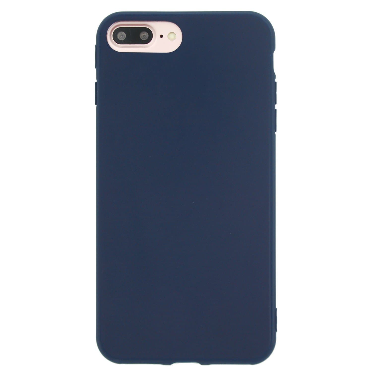 Danbey Matte Case for iPhone 8 Plus, for iPhone 7 Plus, 5.5 inches, Matte Surface Slim Cover, Skin Feeling, 1.5mm Thick Flexible TPU, Charming Solid Color - Navy Blue