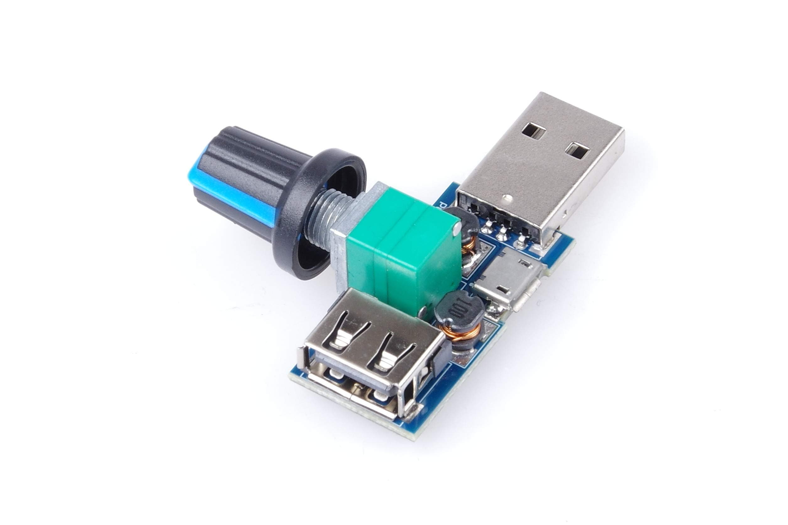 DC 5V USB Fan stepless Speed Controller Regulator with Switch Speed Module Input DC 4-12V to 2.5-8V 5W