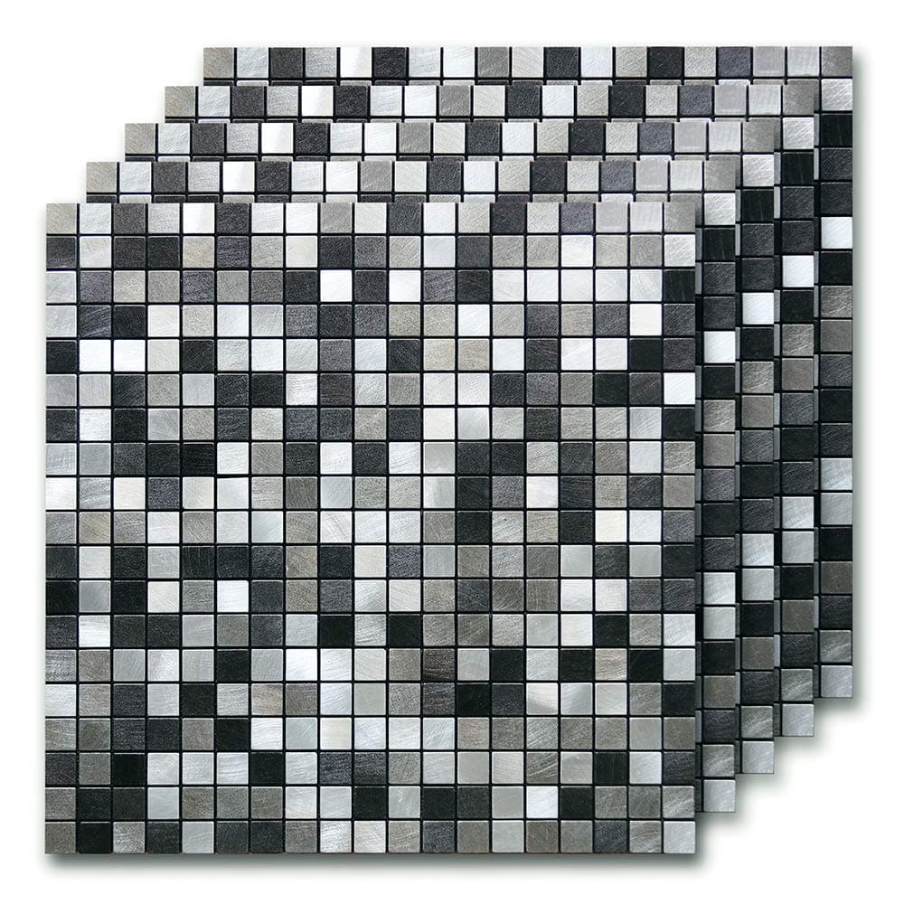 DIYTILES Peel and Stick Tile Backsplash, Kitchen Backsplash Peel and Stick, Mixed Black Self-Adhesive Mosaic Tiles