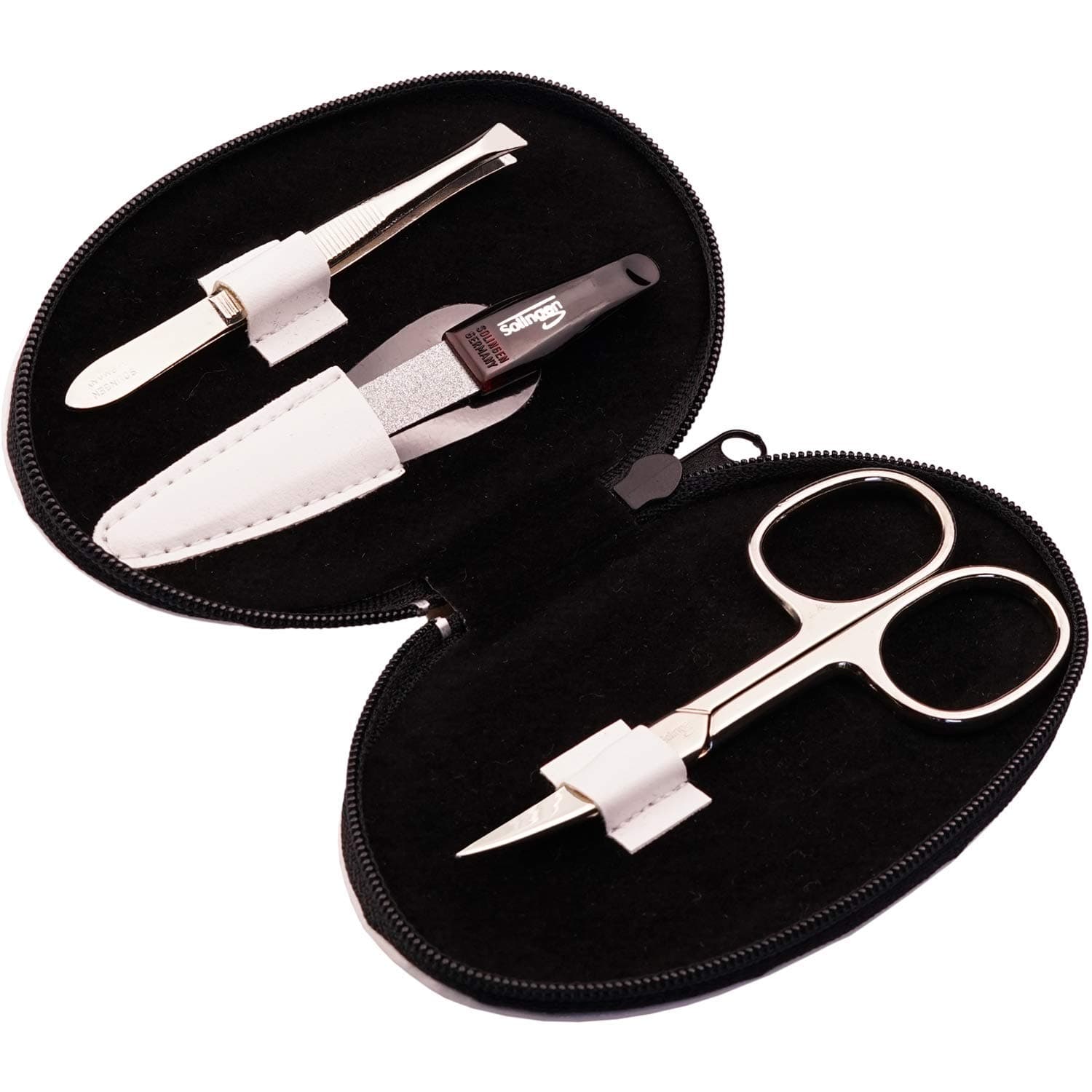 marQus Manicure Set - 3 Piece Professional Pedicure Tools, German Made Nail Kit, Grooming Set, Ideal Travel Nail Kit, Nail Set Incl. Nail Scissors, File & Tweezers