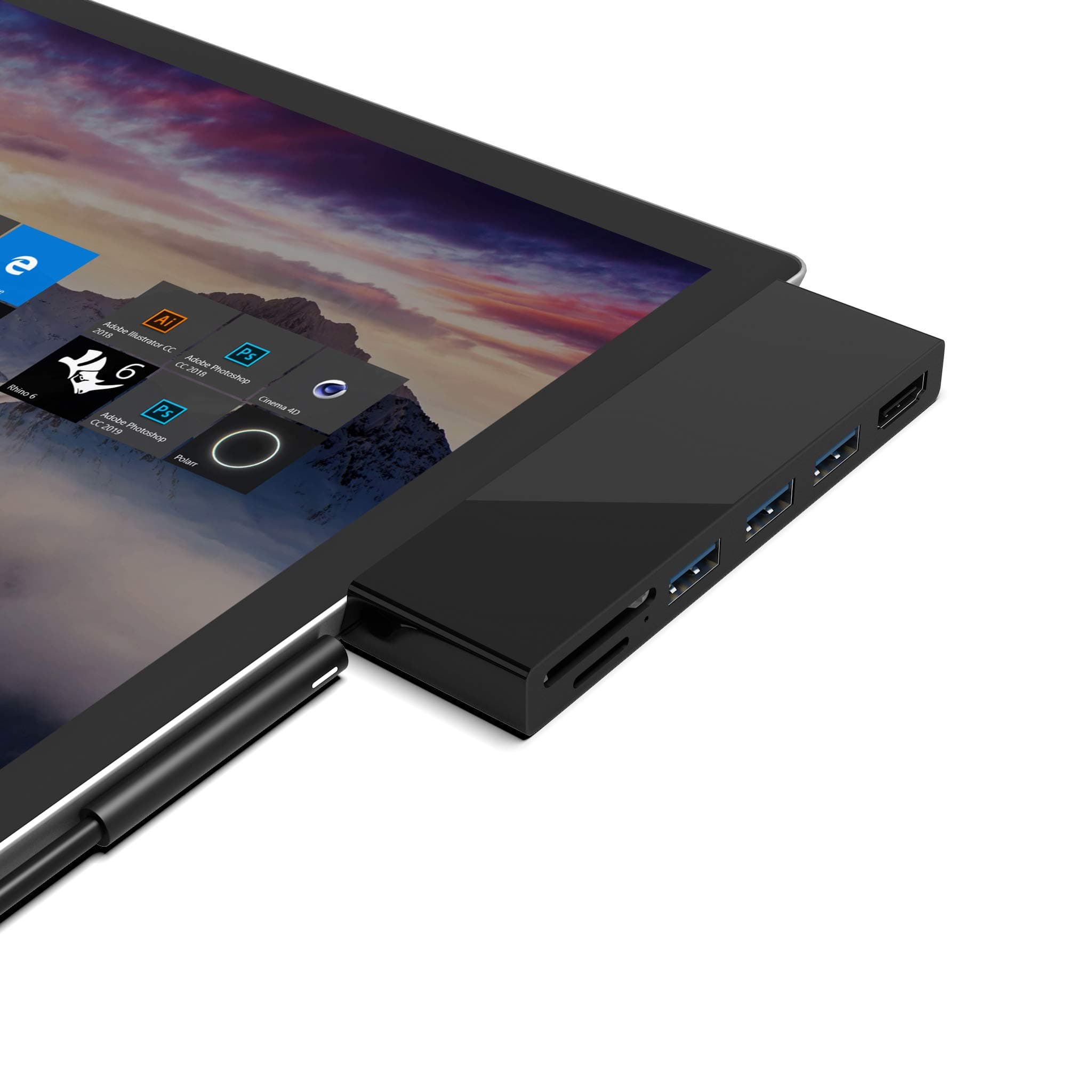 Cateck Microsoft Surface Pro 5 /Pro 6 USB 3.0 Hub Docking Station with 4K HDMI, 3 x USB 3.0 Ports, SD/Micro SD Card Reader for the 5th/6th Generation Surface Pro 2017/2018 microsoft surface dock