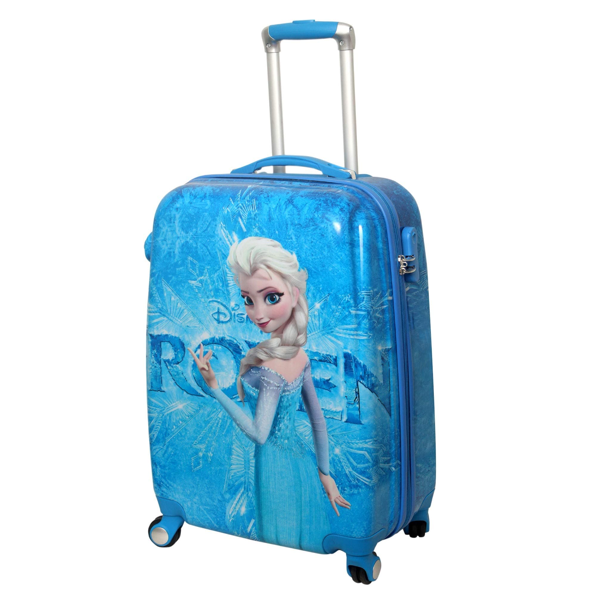 Haven Polycarbonate Non-Breakable Frozen Printed Pattern Trolley Bag (17 inch) - Blue