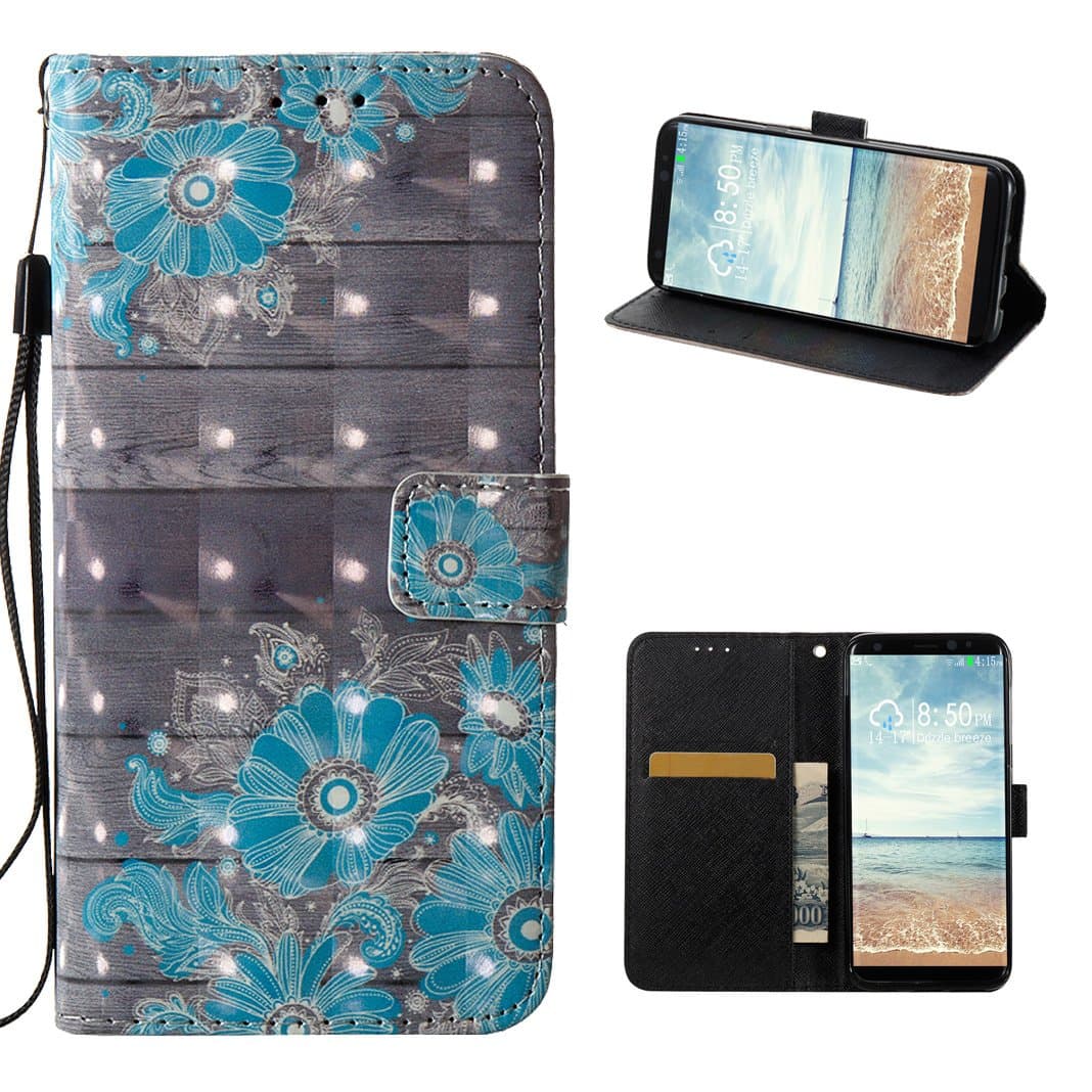 Galaxy S8 Plus Flip Case, Samsung Galaxy S8 Plus Leather Wallet Case, Rosa Schleife PU Leather Color Painting Magnetic Flip Folio Protective Shell Skin Cases Covers for Samsung Galaxy S8 Plus (6.2")