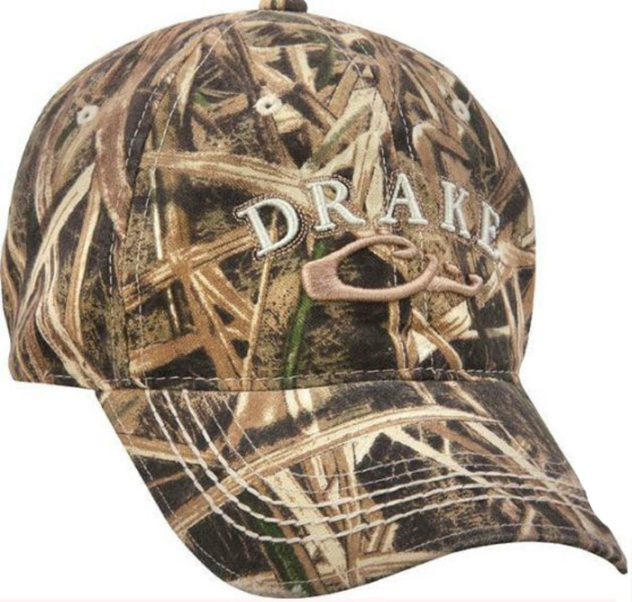 Drake 6 Panel Logo Cap (Mossy Oak Shadow Grass Blades)