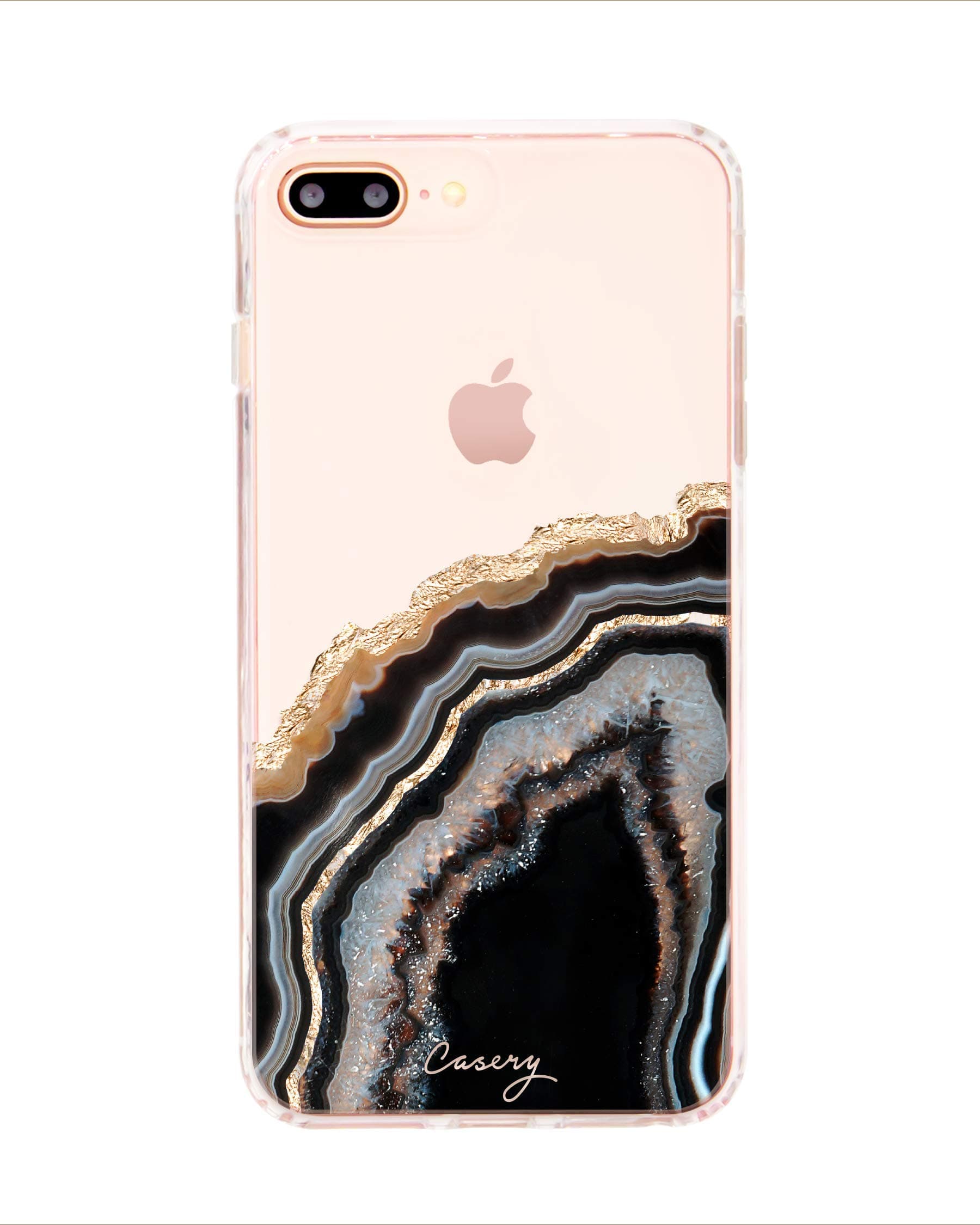 Casery iPhone Case Designed for The Apple iPhone 11, Black & Gold Agate (Exotic Marble) - Military Grade Protection - Drop Tested - Protective Slim Clear Case
