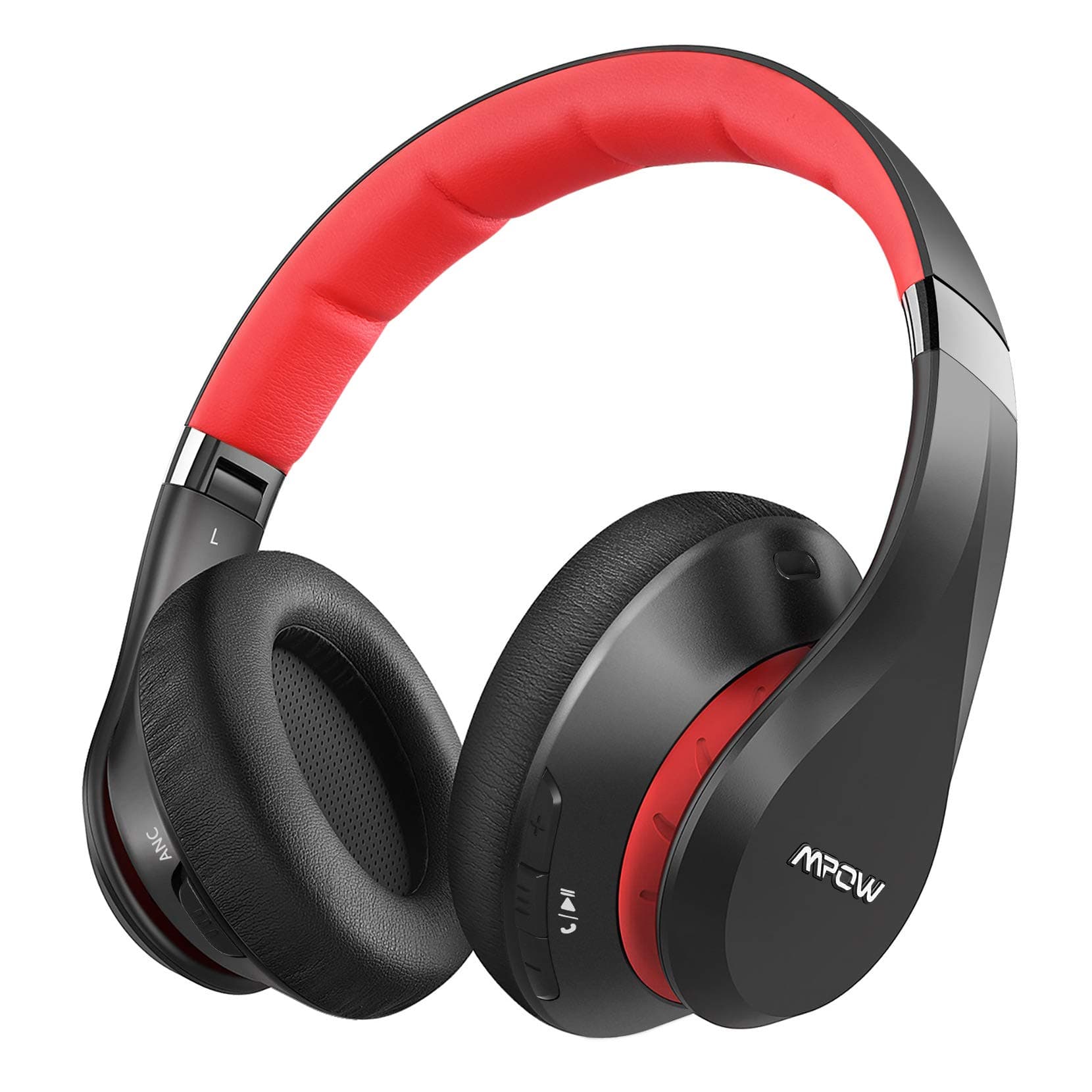 Mpow 059 Plus Active Noise Cancelling Headphones, 50 Hours Playtime Bluetooth Headphones with Fast Charging, CVC 8.0 Microphone, Bluetooth 5.0, Memory Foam Earpads, Deep Bass, for PC Cell Phones TV