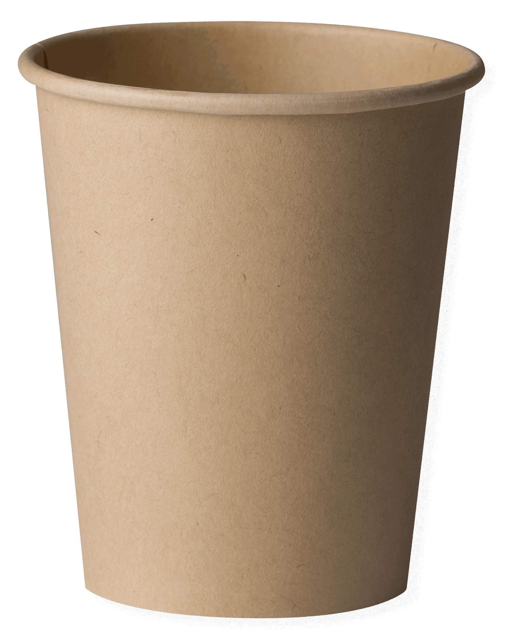 Biodeck Compostable and Biodegradable Hot Drink Kraft Cup, 8oz/240ml, Brown (Pack of 50)