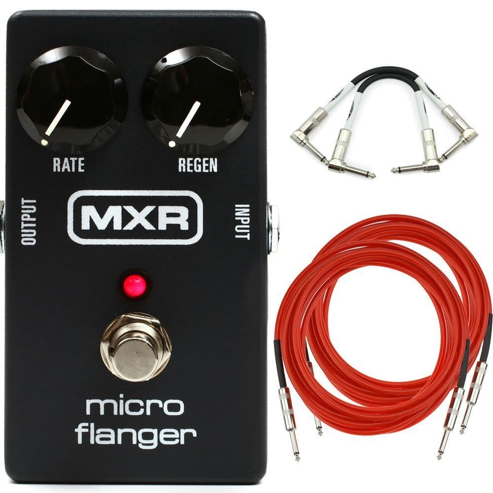 MXR M152 Micro Flanger Analog Guitar Effect Pedal + Cables