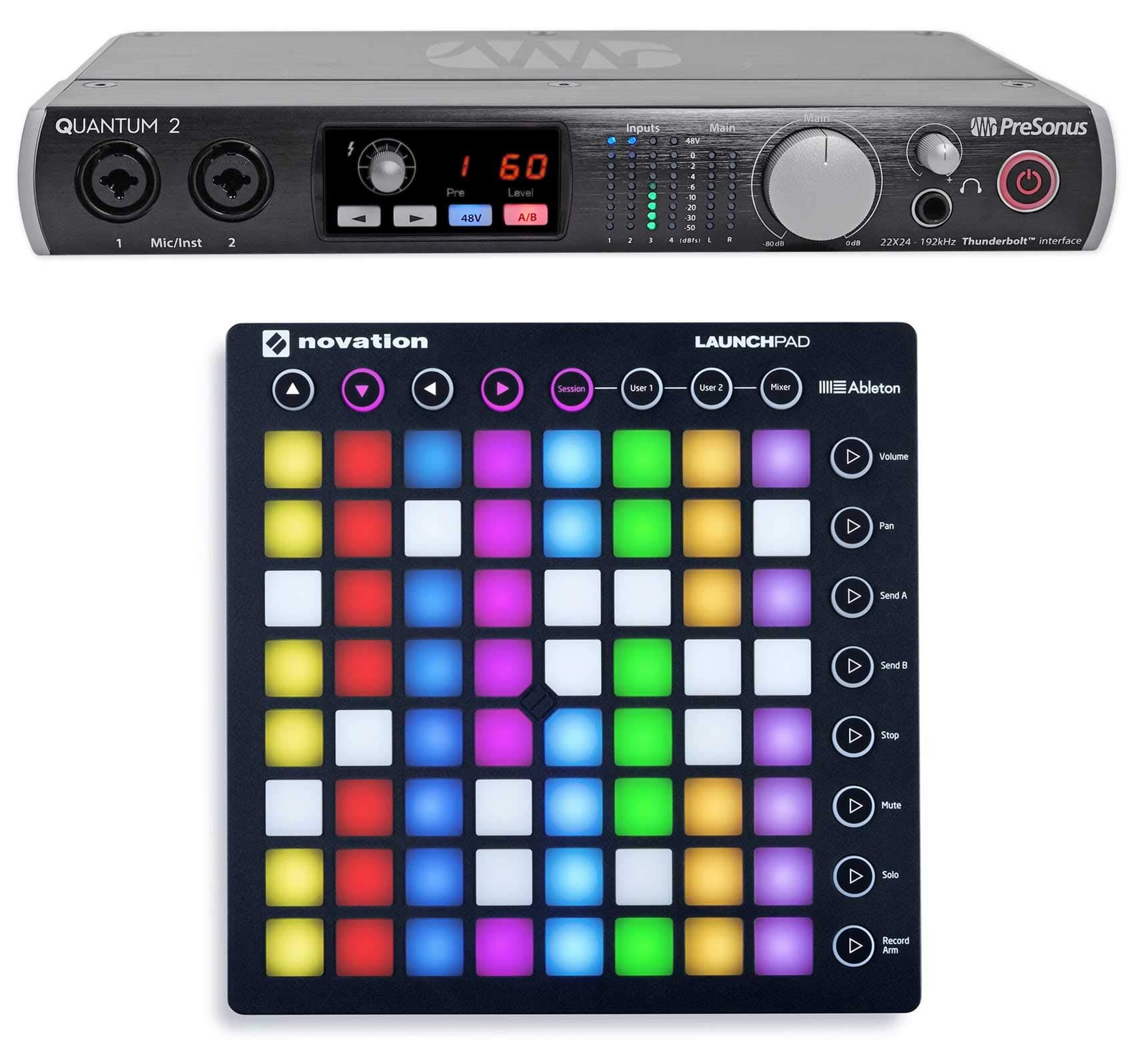 PRESONUS Quantum 2 Thunderbolt Audio Recording Interface+Launchpad MK2 Drum Pad