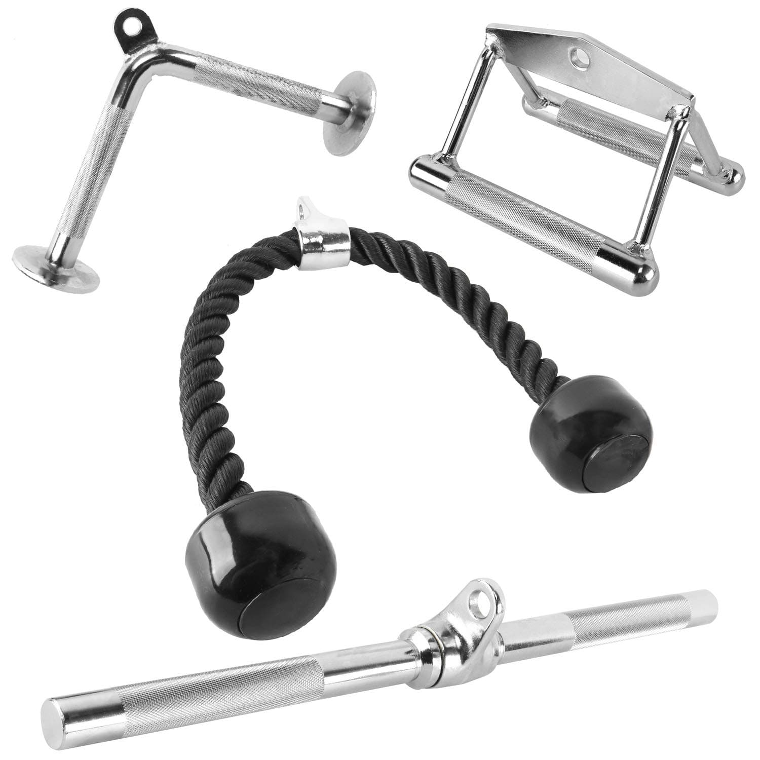 Yaegoo Combo Tricep Press Down Cable Attachment | Multi-Option: Double D Handle, V-Shaped Bar, Tricep Rope, Rotating Straight Bar