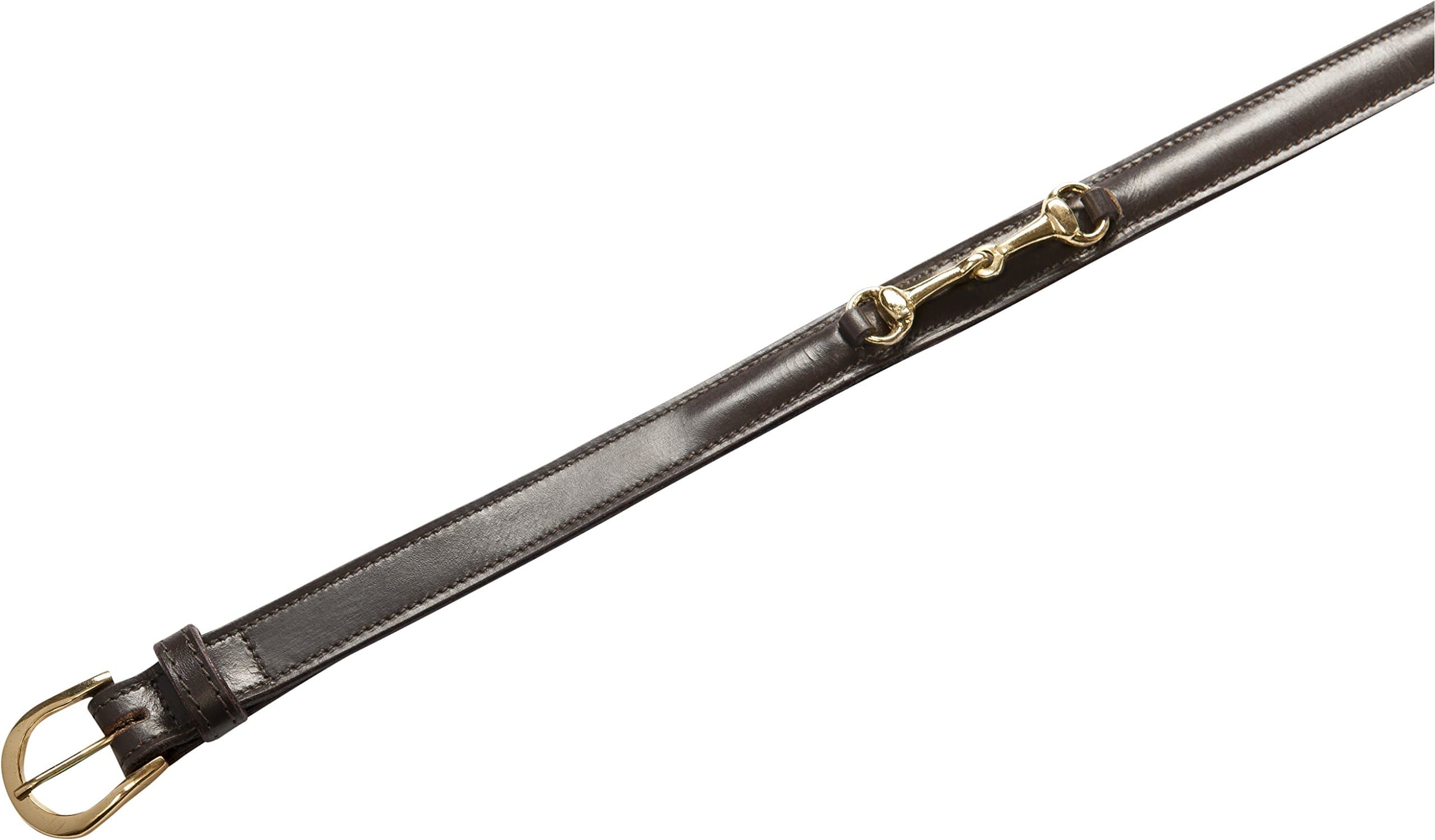 RIDING WORLD'Snaffle bit' belt - Size : 80 cm - Brown, Brass Designs