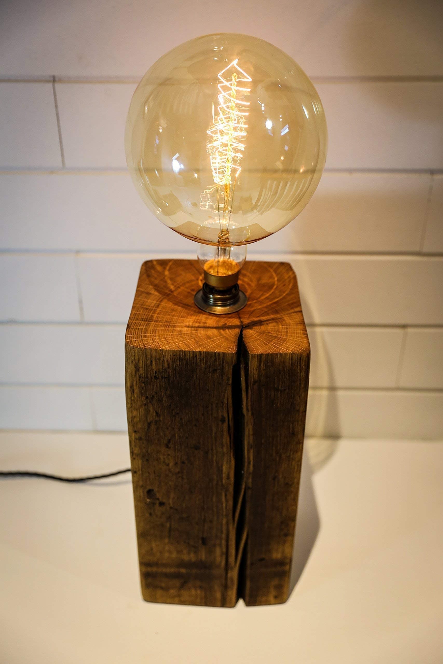 Giant Solid Oak Floor Lamp