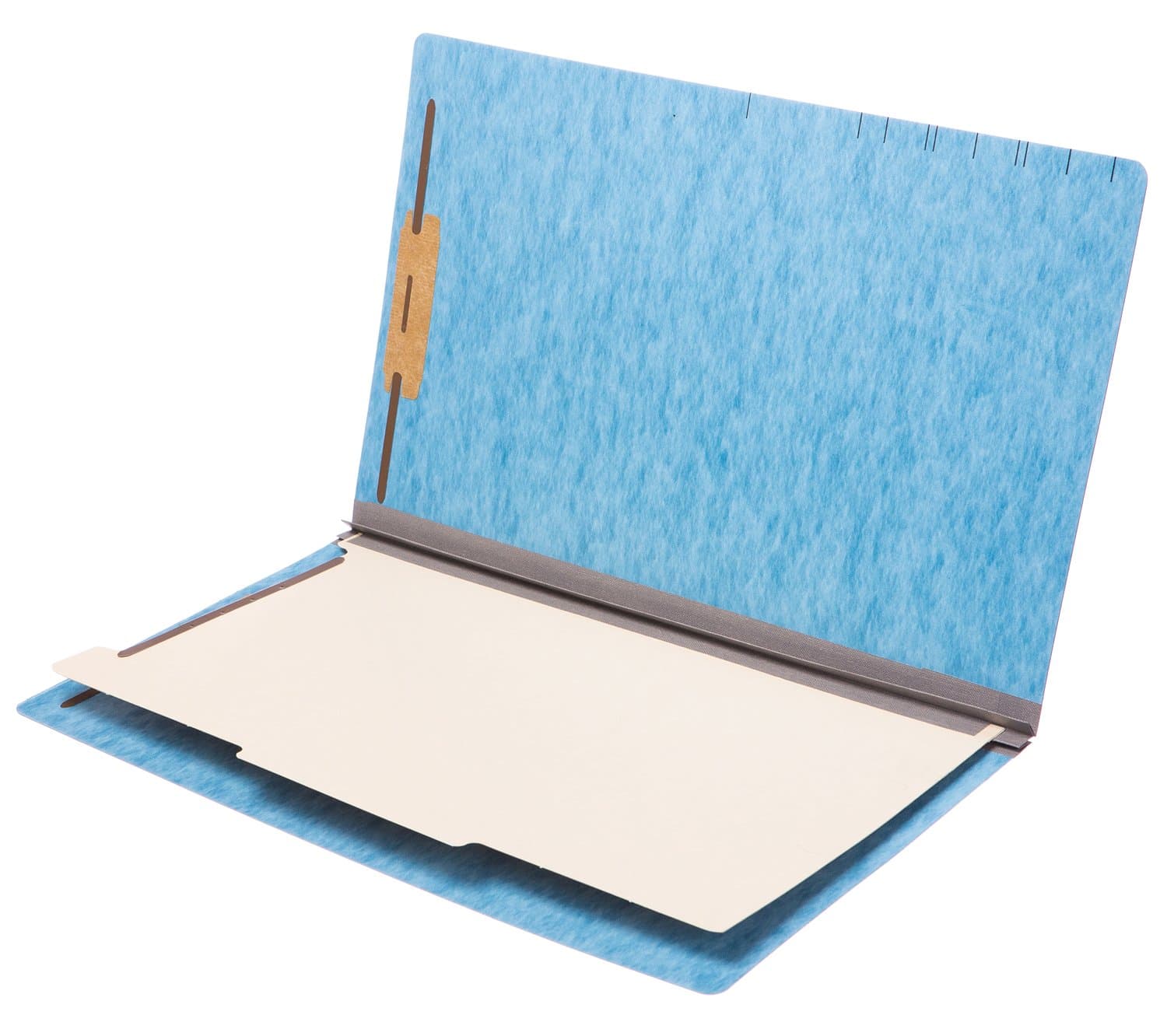 TAB Top Tab Pressboard Classification Folder 2" Expansion with 1 Divider Legal Size Blue 25/Box