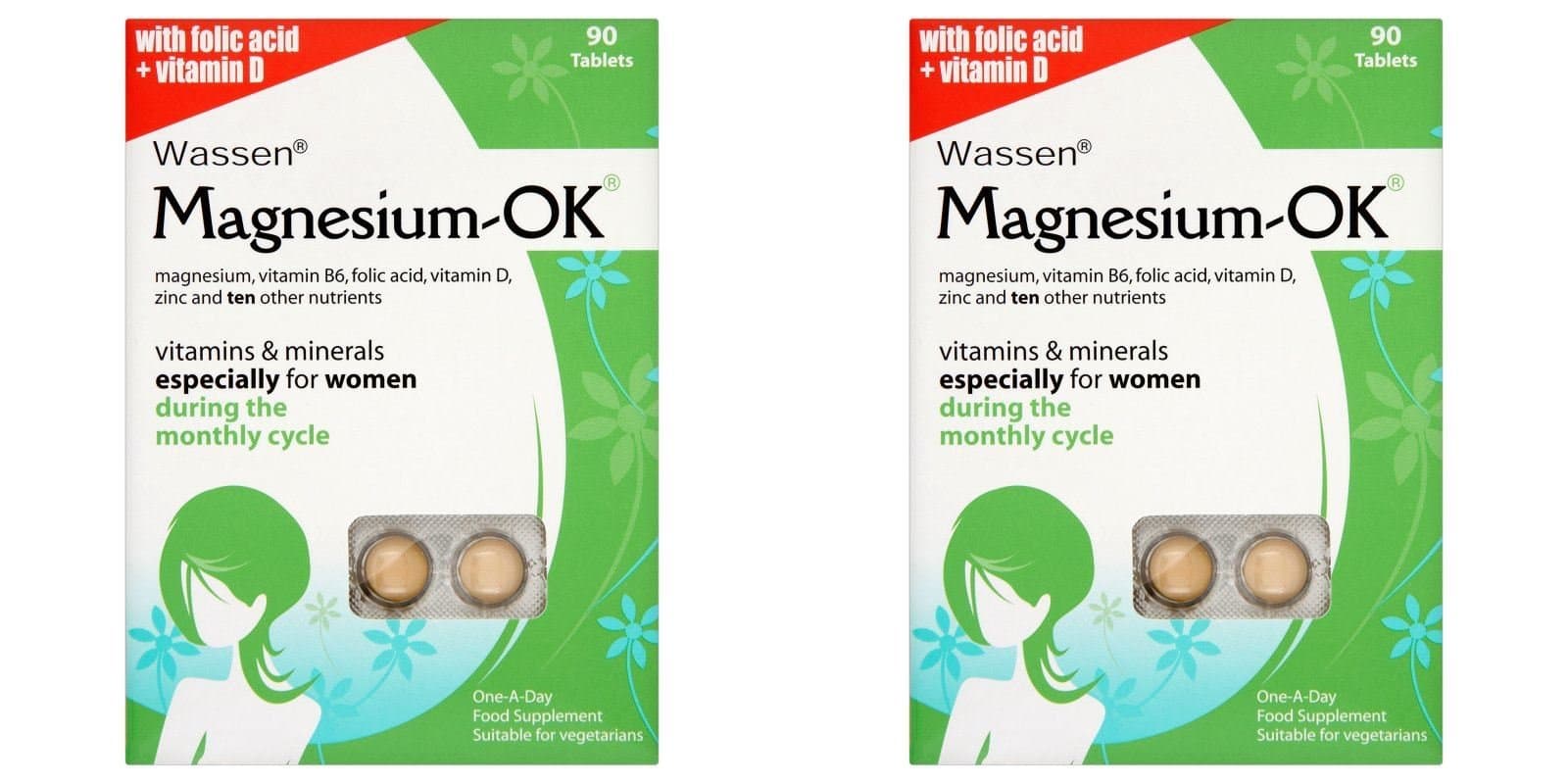 (2 PACK) - Wassen Magnesium Ok Tablets | 90s | 2 PACK - SUPER SAVER - SAVE MONEY