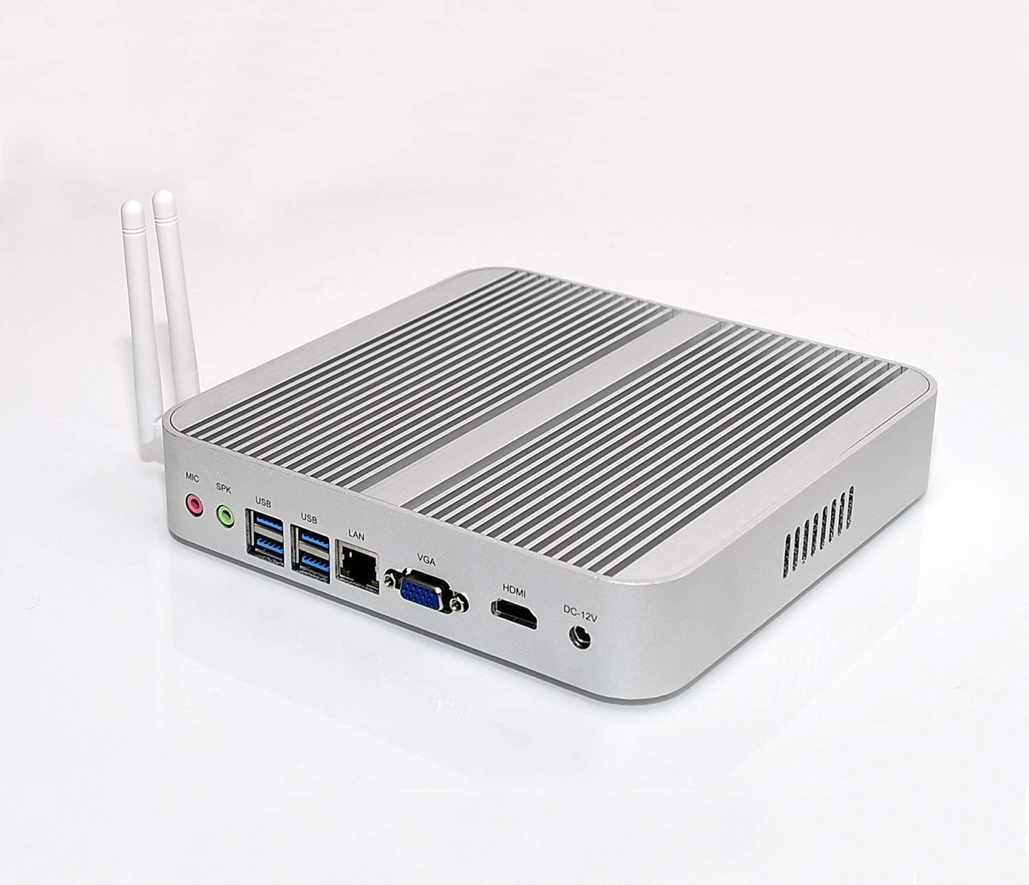 Ucaca Mini Desktop PC, Ultra Home Computer with Intel i5-7200U 7th Gen. CPU, 16GB RAM, 512GB SSD, 4096x2304, HDMI, LAN, VGA, 4xUSB 3.0, Intel HD Graphics 620, WiFi, Fanless, Windows 10 Pro