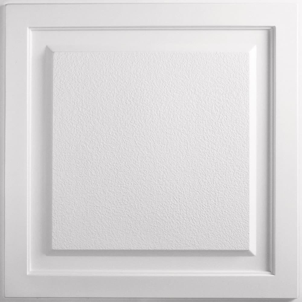 uDecor Element Lay-in or Glue Up Ceiling Tile, White (10 Piece)