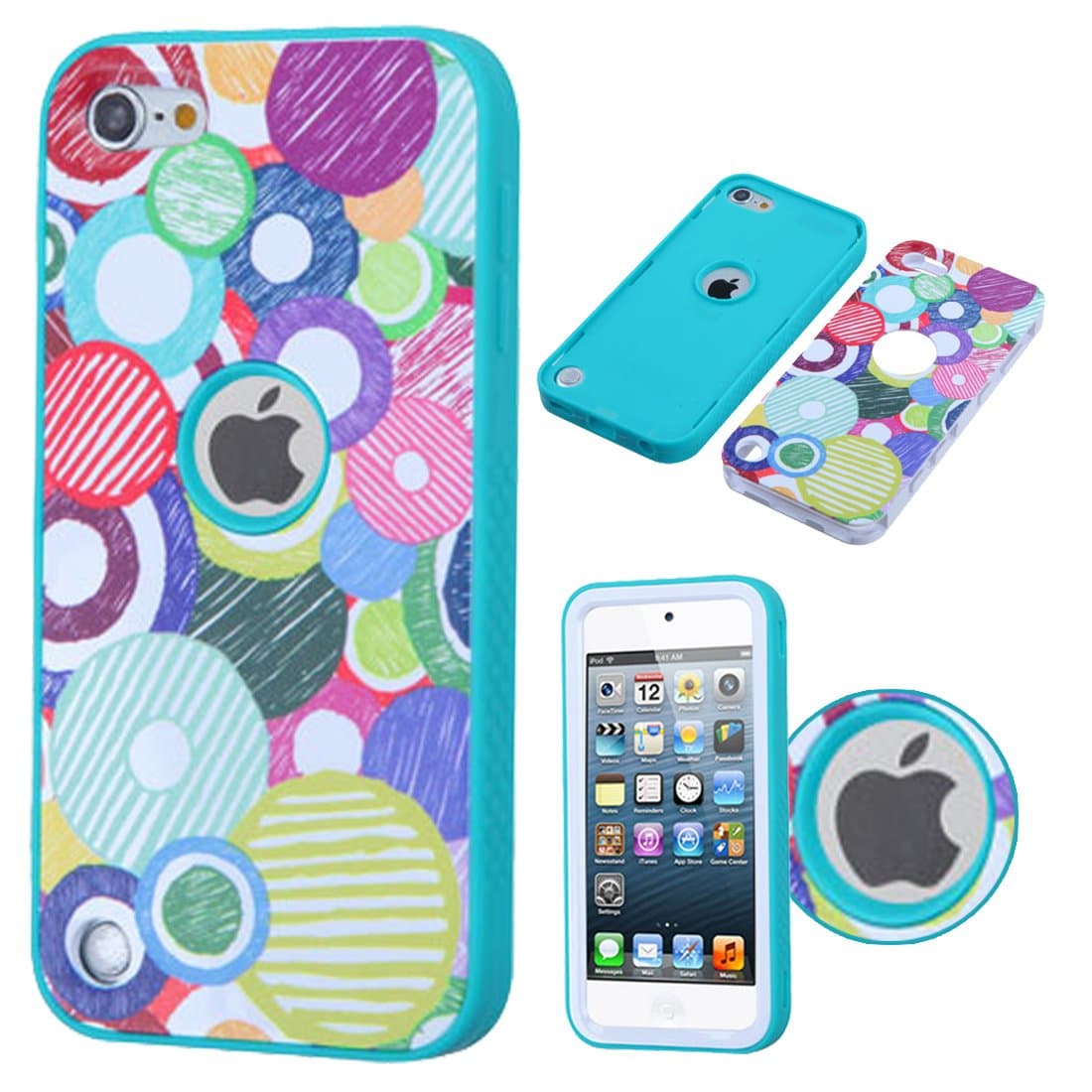 iPod Touch 6 Case,Captain Bell,iPod Touch 6th Generation Case Hybrid 3 Layer Protective Case Silicone Rubber Shockproof Bumper Case for Apple iPod Touch 6 Circle