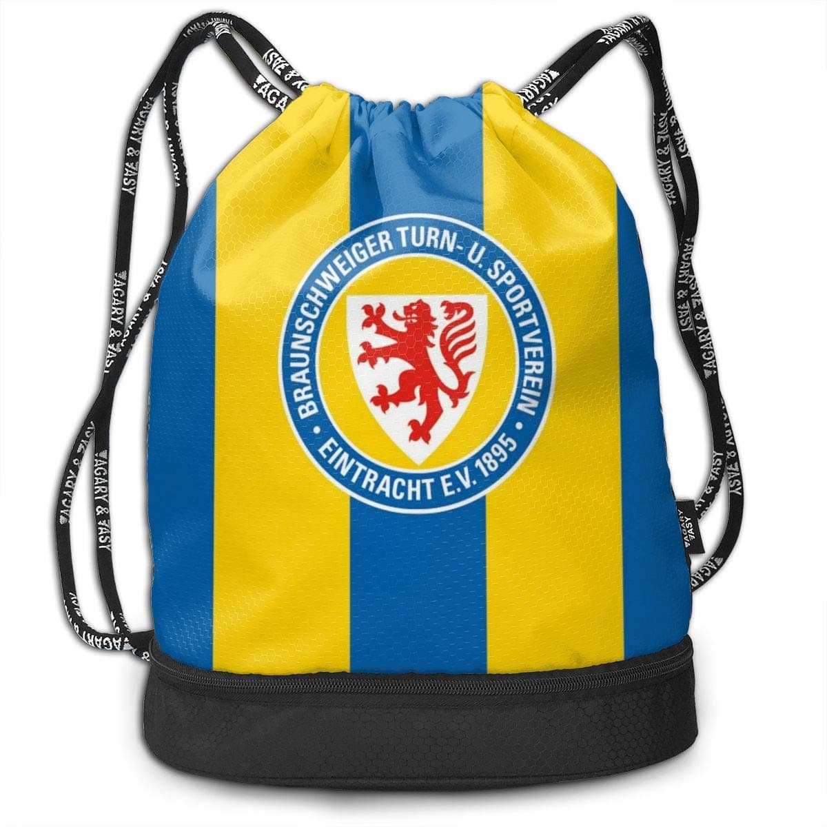Eintracht Braunschweig Large Size Drawstring Backpack Foldable Multifunction Bundle Bag Sport Waterproof Backpack