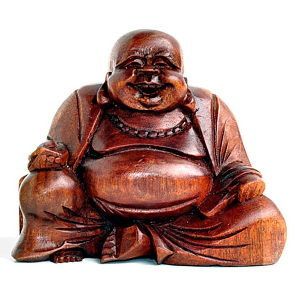 LAUGHING BUDDHA - DARK WOOD