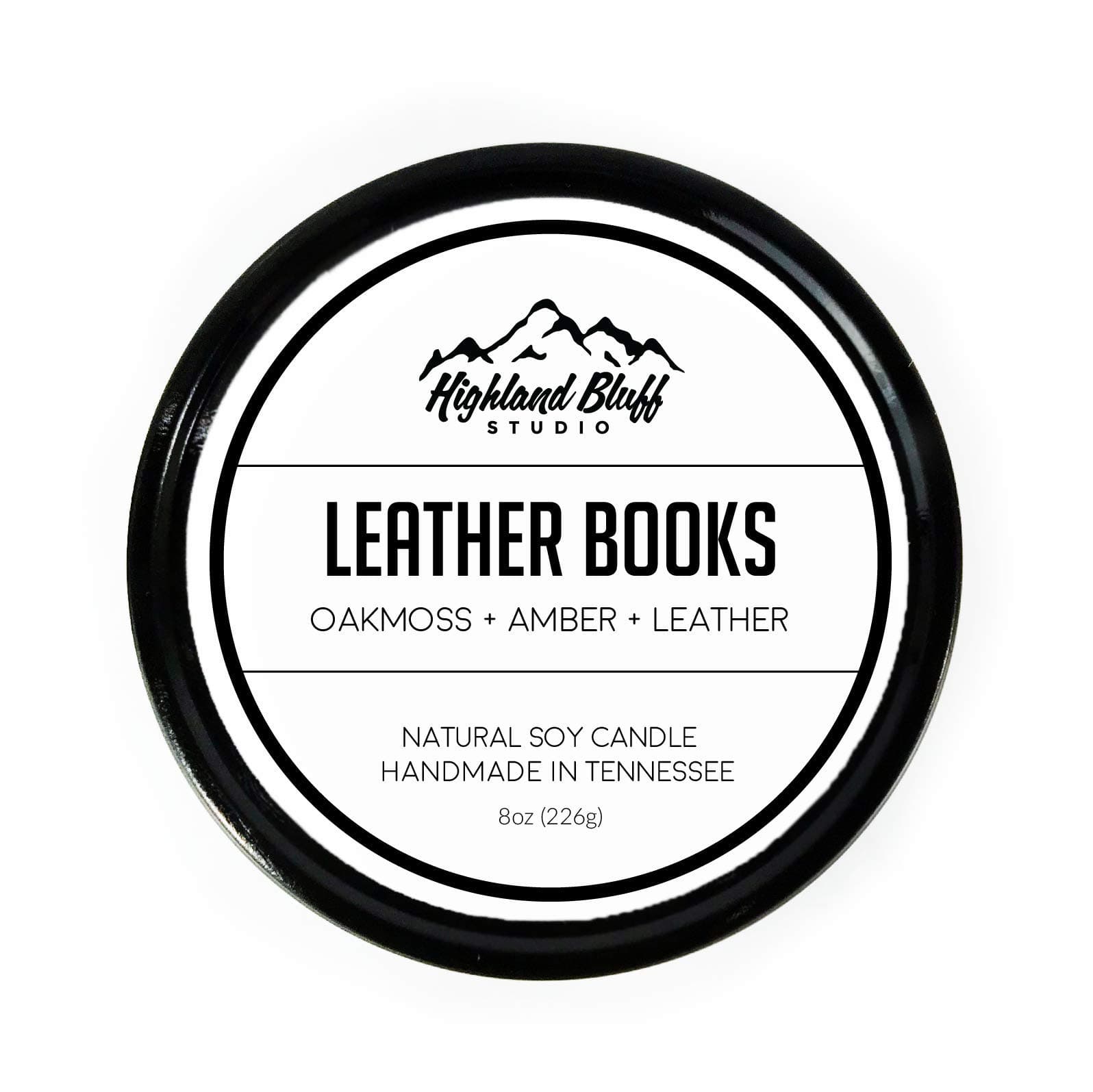 Leather Books Scented Tin Candle