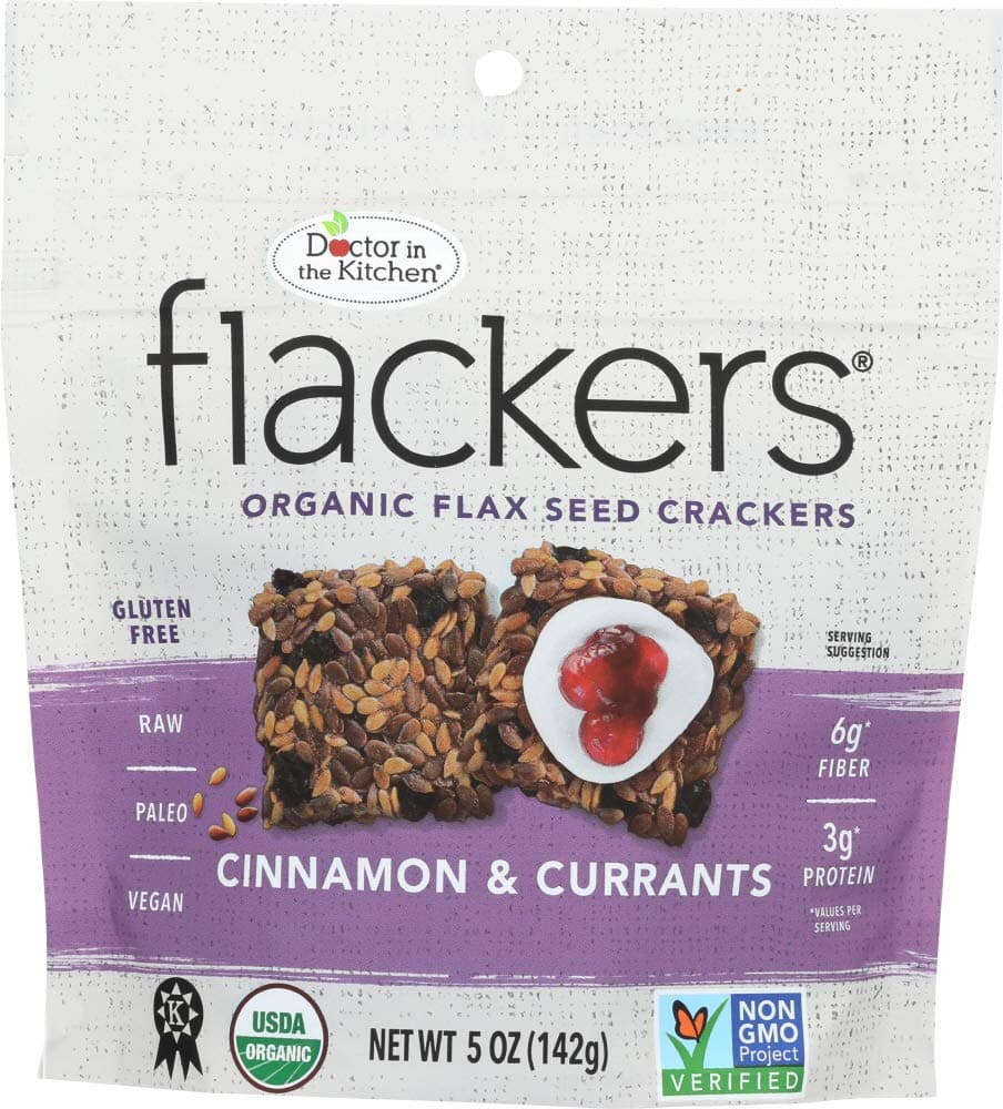 Flackers (NOT A CASE) Flax Seed Crackers Cinnamon & Currants