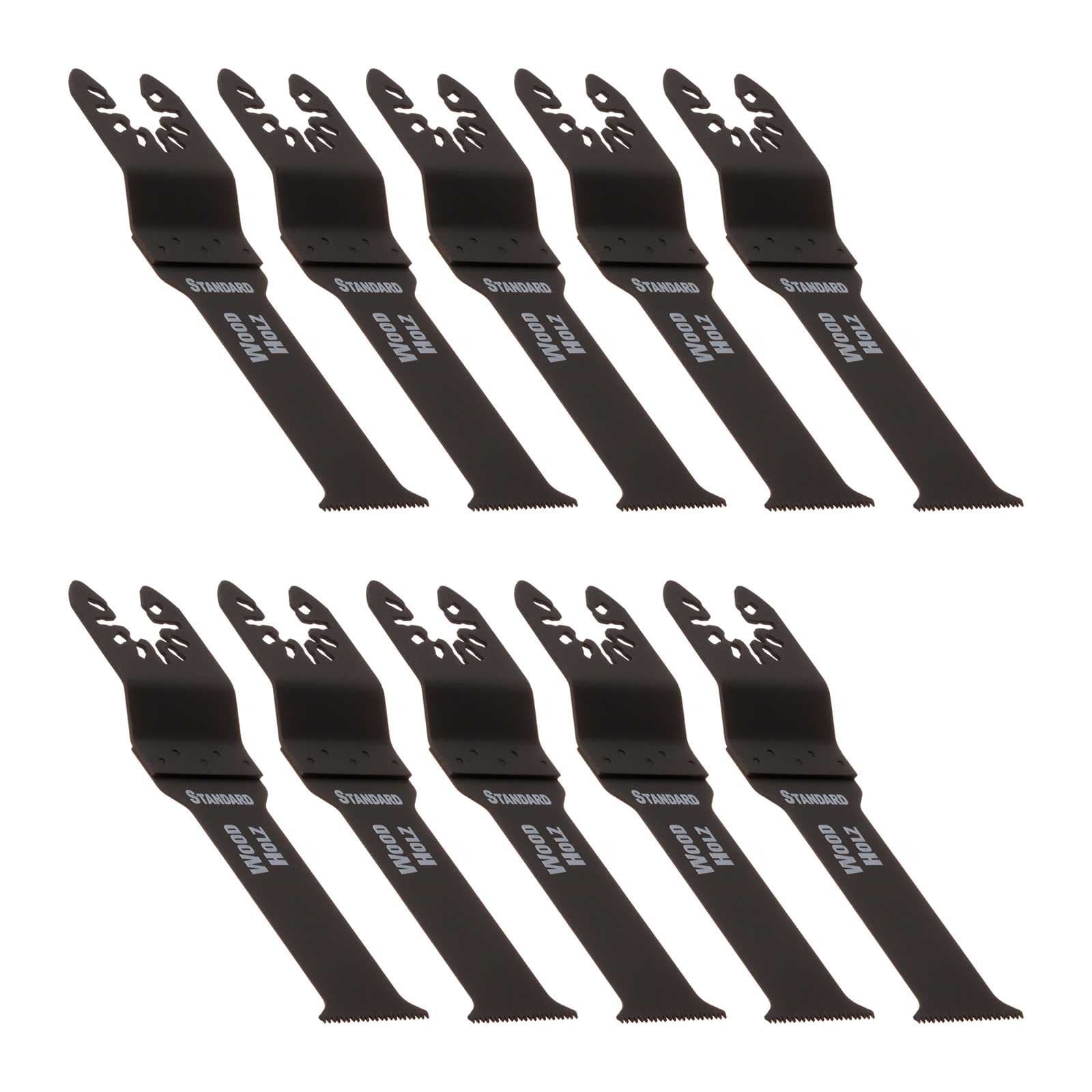 10 KROP Multitool Blades Quick Release 32 x 70mm Standard Wood fits DeWalt Black & Decker Stanely FatMax and More.