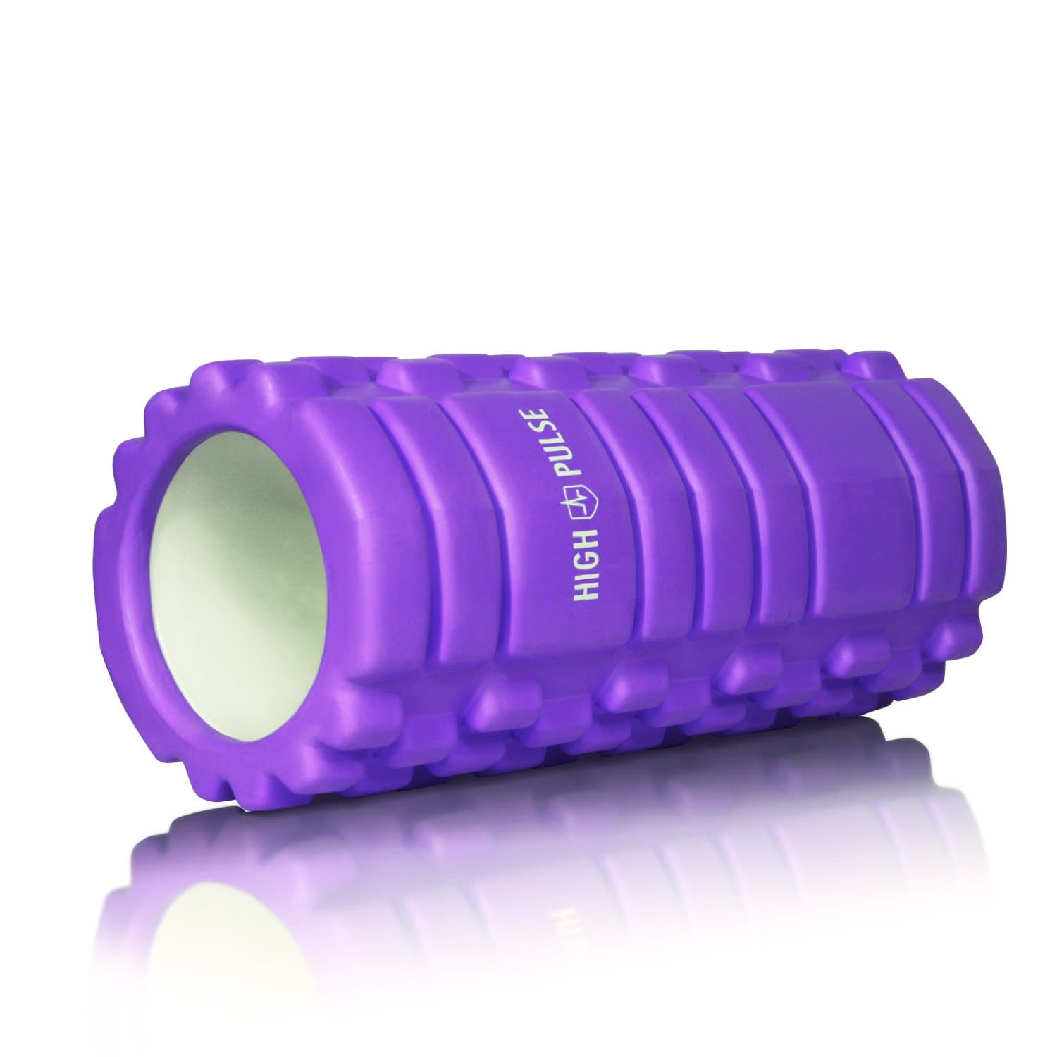 High Pulse trigger point & fascia roller – Multi-functional training tool and effective self-massage roll against tensions and sore muscles (Purple)