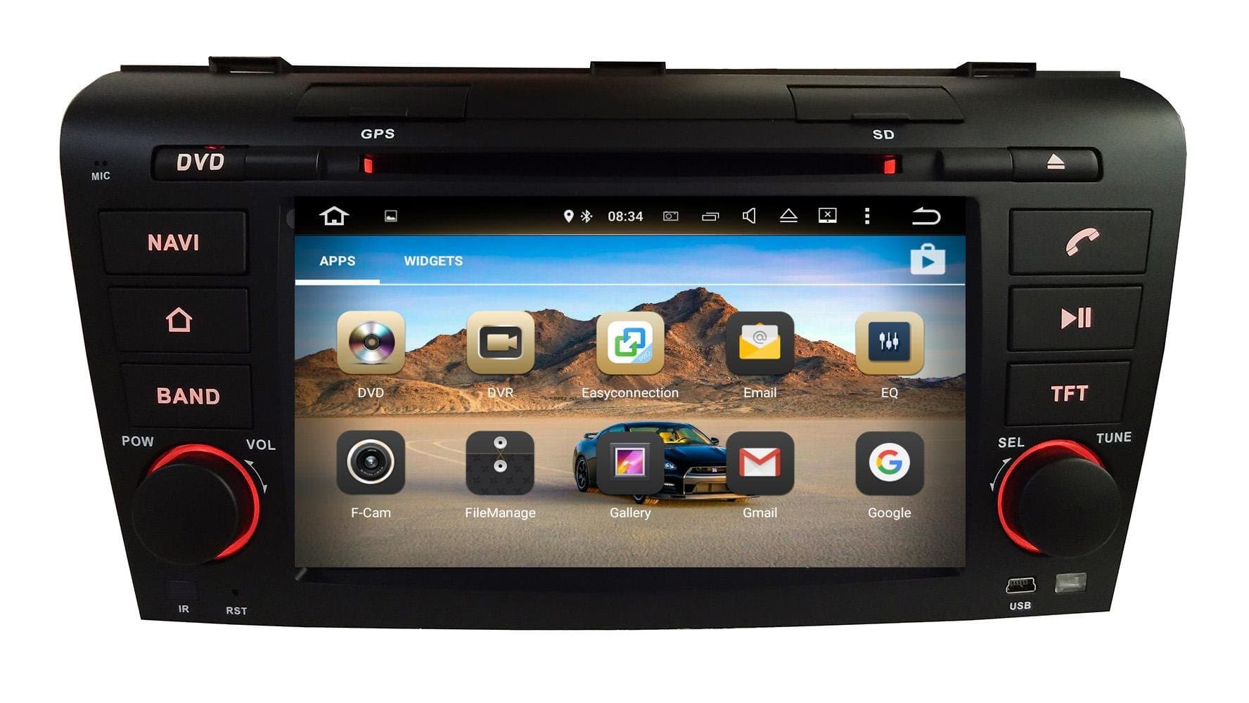 XTTEK 7 inch HD 1024x600 Multi-touch Screen in dash Car GPS Navigation System for Mazda 3 2004 2005 2006 2007 2008 2009 Quad Core Android DVD Player+Bluetooth+WIFI+SWC+Backup Camera+North America Map