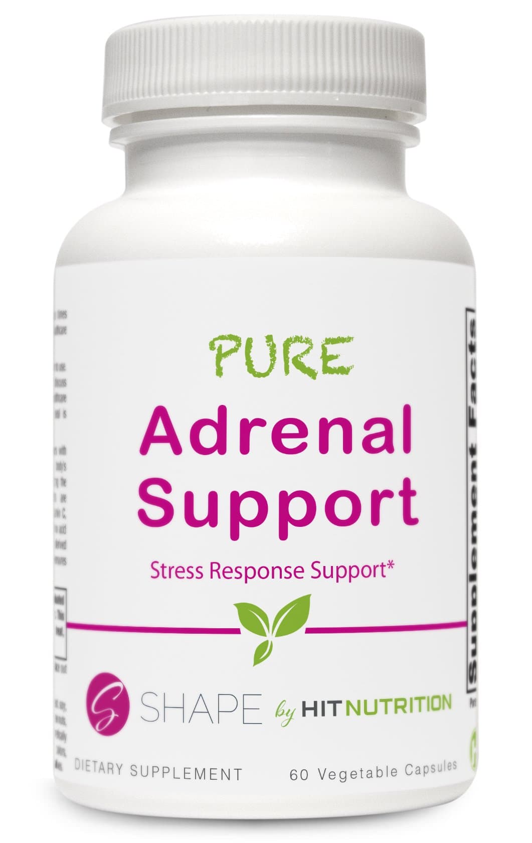 HIT Shape Pure Adrenal Support Supplement, Stress Response System, 60 Count