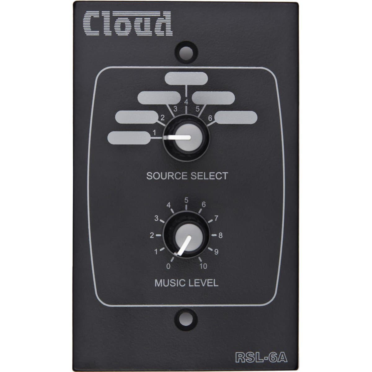 Cloud ElectronicsRSL-6AB | Remote Music Source Volume Level Control Plate Black