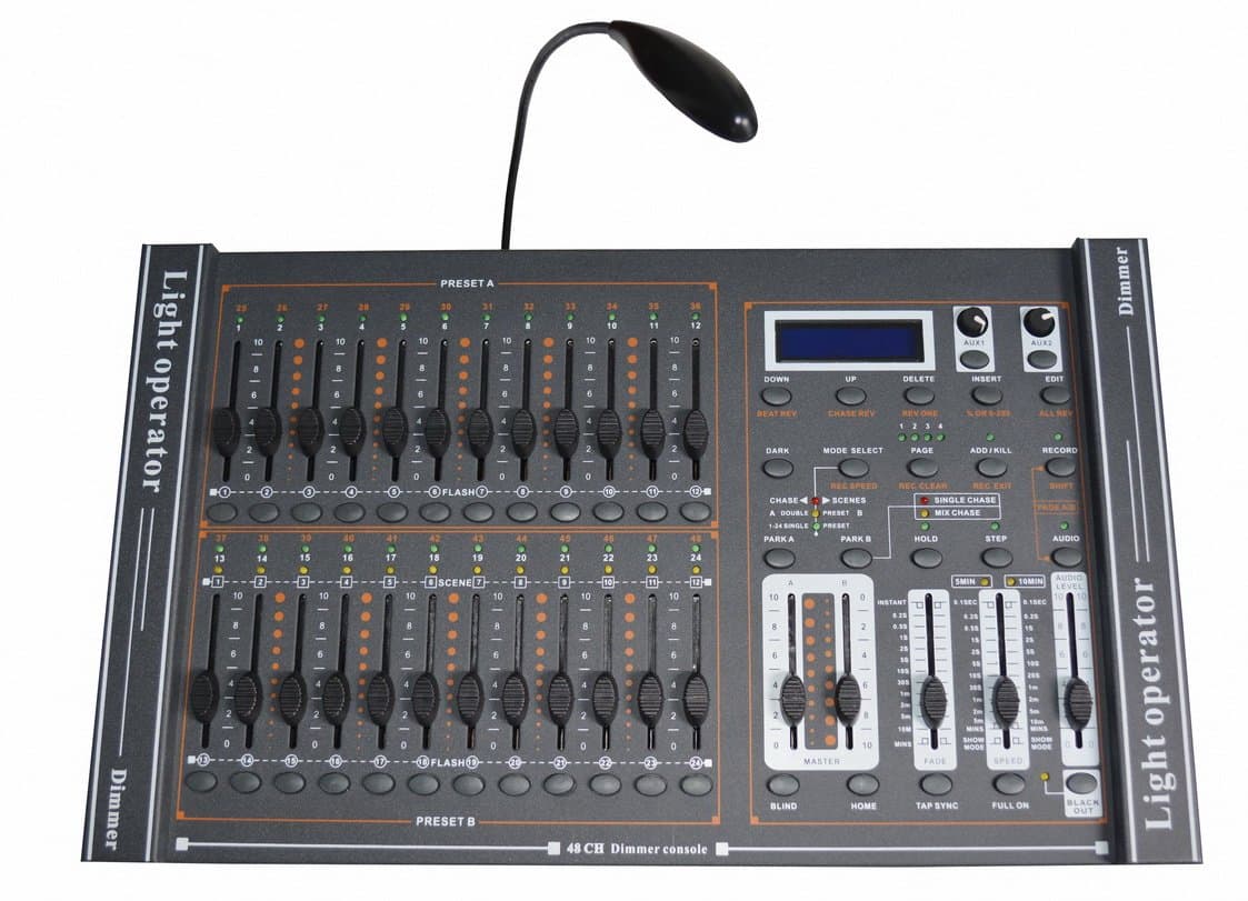 New 48 CH DMX-512 Dimming Console Stage Lighting Controller With LED Lamp Pro DJ