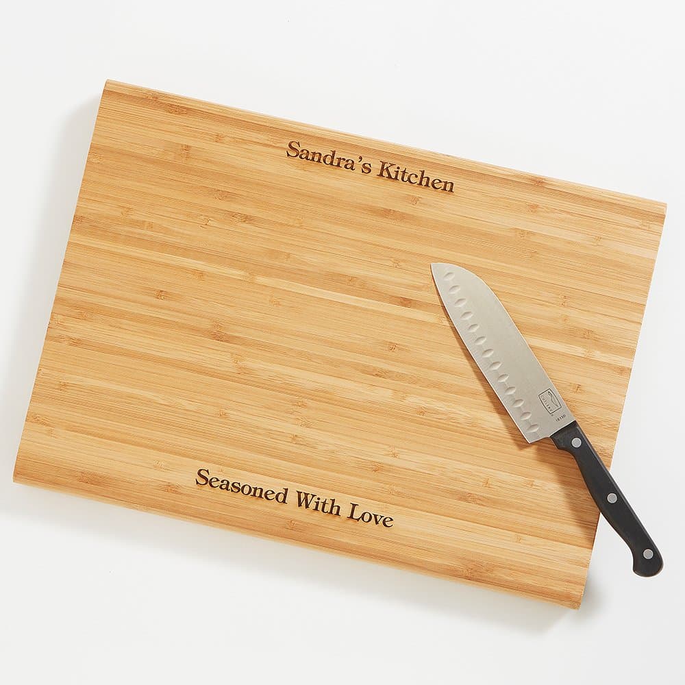 Personalization Mall Bamboo Cutting Board - Chef's Monogram