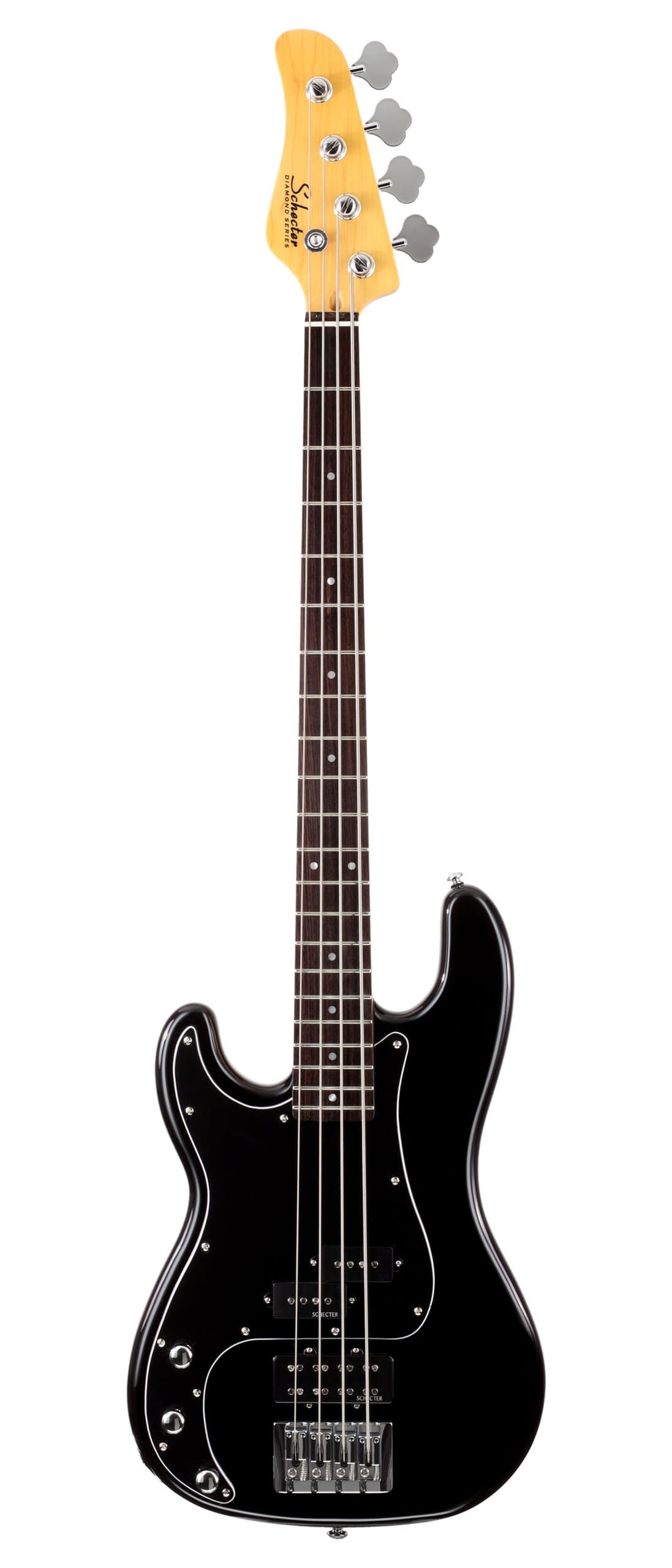 Schecter Electric Bass Guitar - Diamond P Custom 5-string, Black, Left Handed