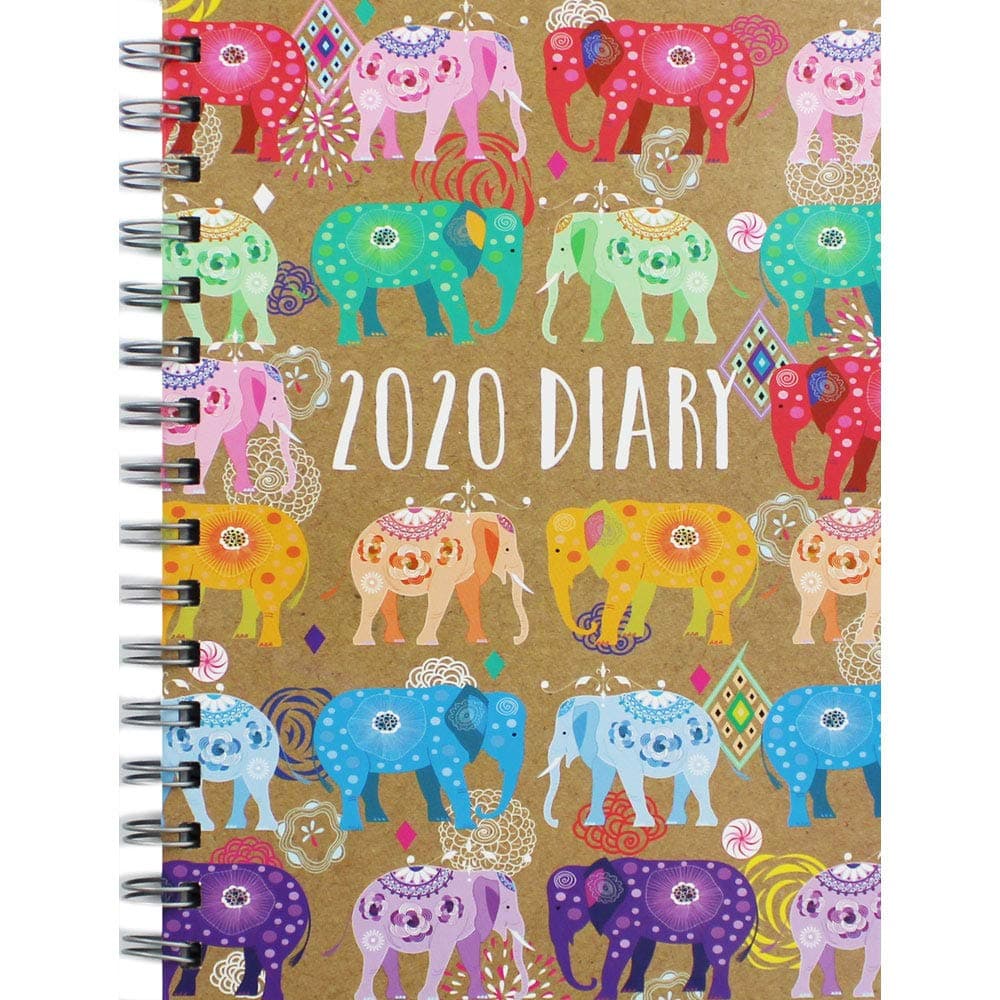 A5 Wiro Elephant 2020 Week to View Diary