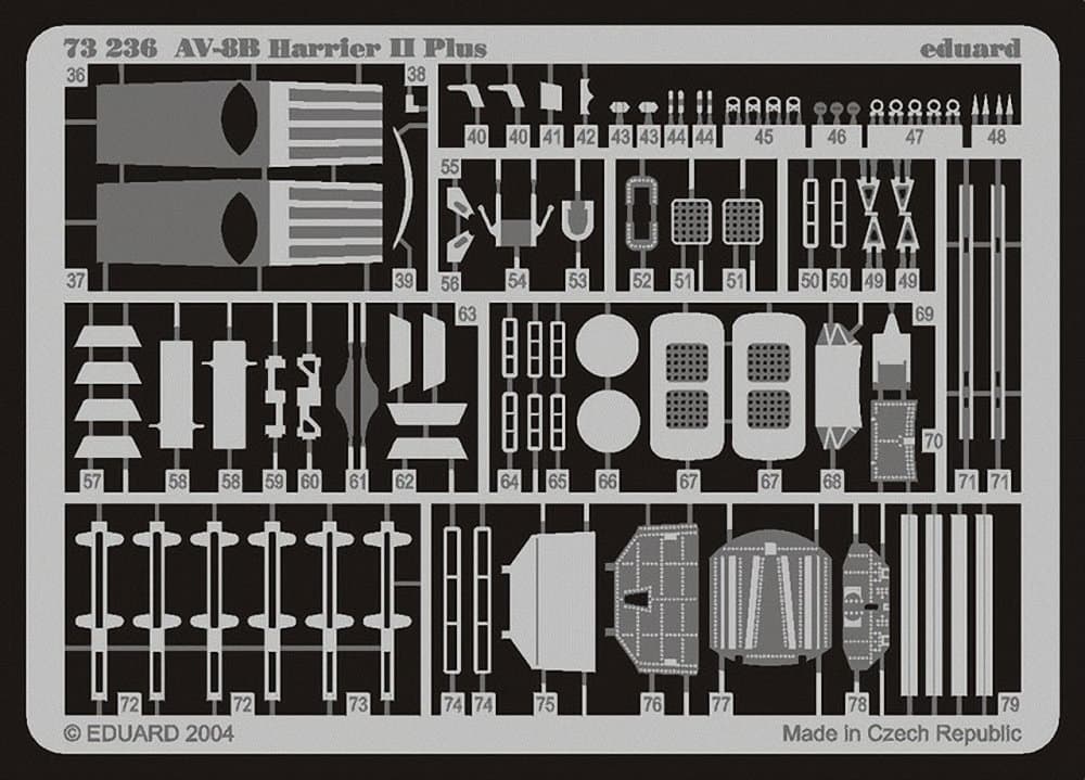 Eduard Accessories – 73236 Model-Making Accessory AV 8B Harrier II Plus