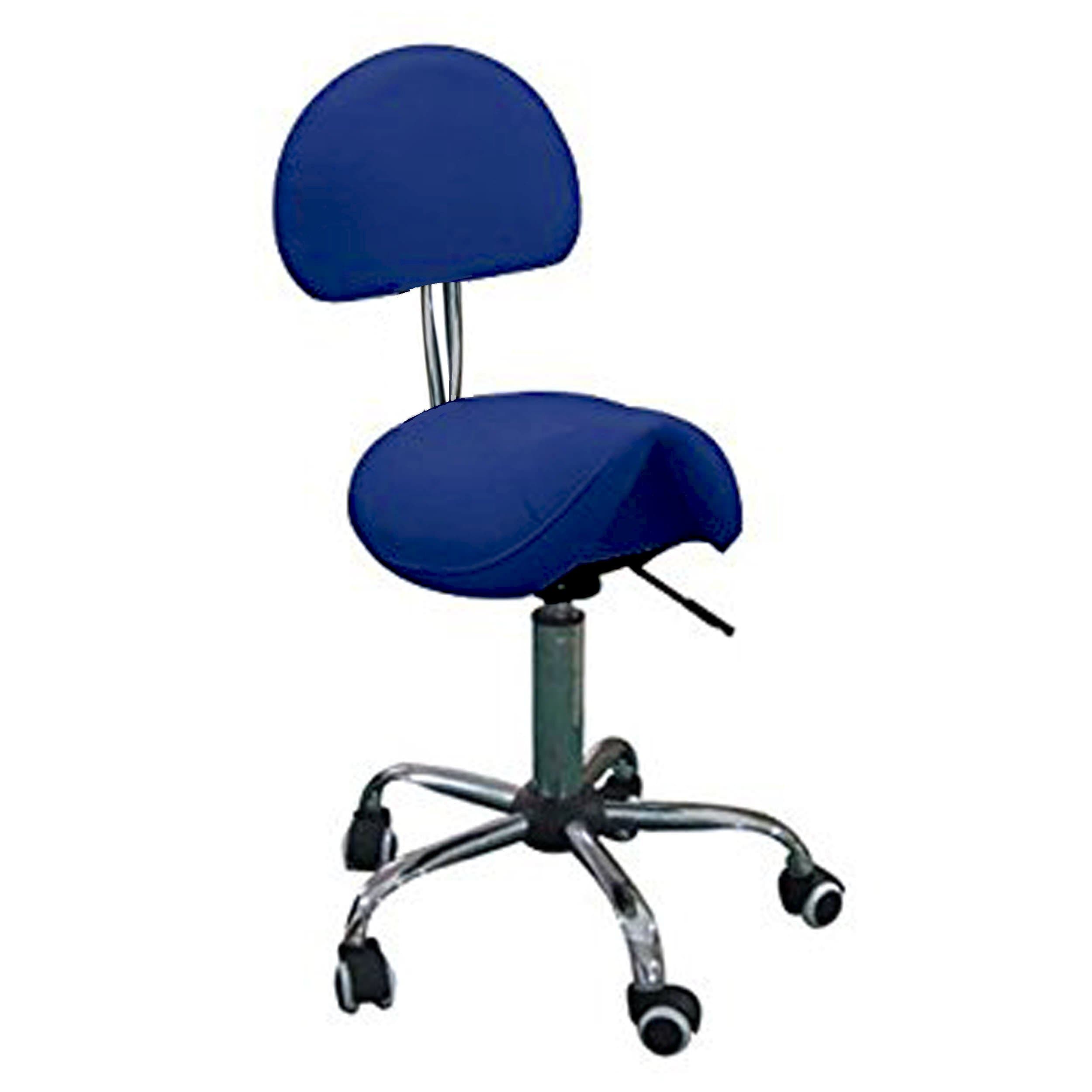 Stool Saddle - with Removable Back Rest - Blue - Physio Med - Model Tab 435