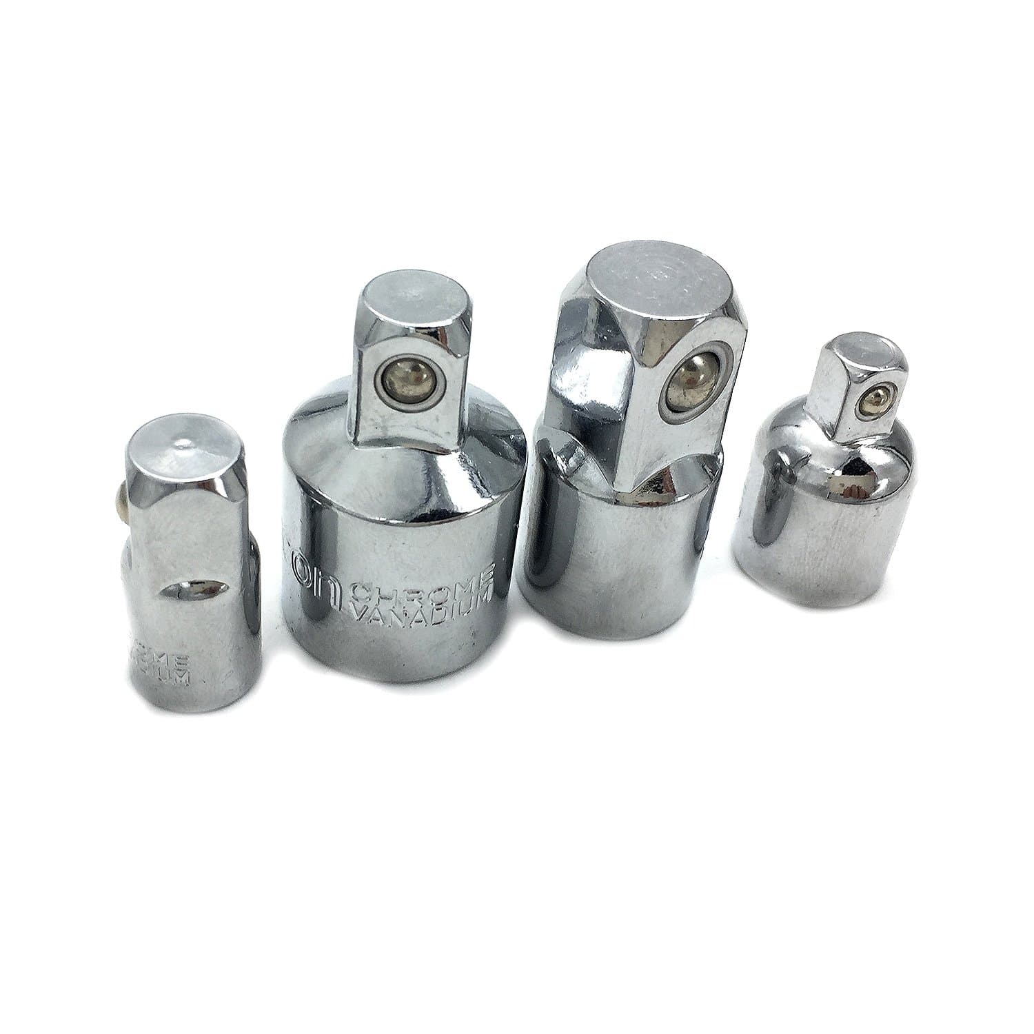 PANOVOS 4pcs Auto Impact Socket Adapter and Reducer Converter Set 1/4"3/8" 1/2" Hand Tools Socket Wrench Adapter Set