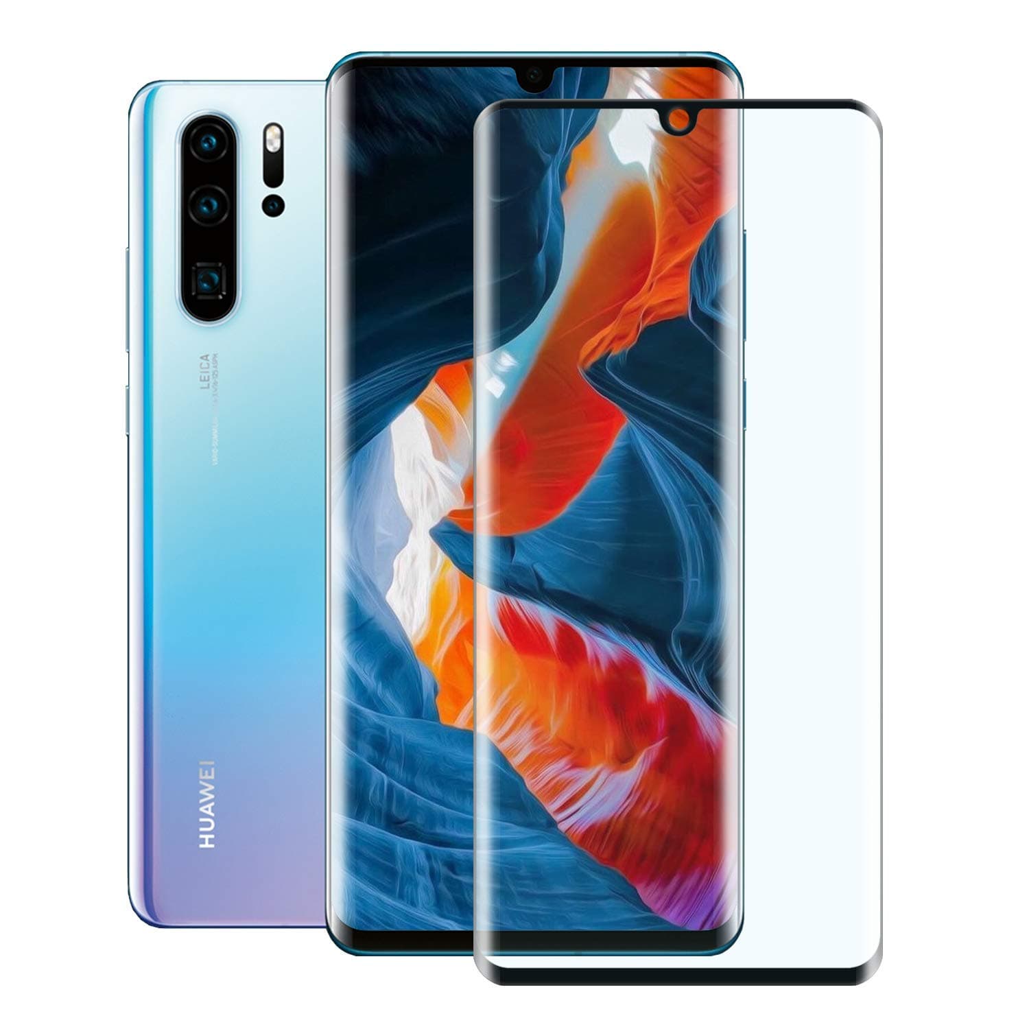 AMNIE [3 Pack Screen Protector for Huawei P30 Pro, HD, Bubble-Free, Case Friendly, Anti-Scratching, Anti-Oil Screen Protective Film for Huawei P30 Pro