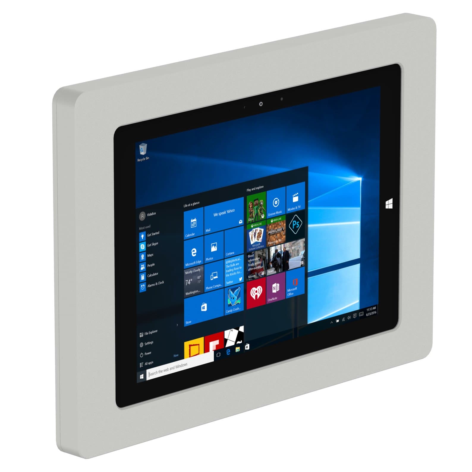 VidaMount Light Grey VESA Enclosure Compatible with Microsoft Surface 3