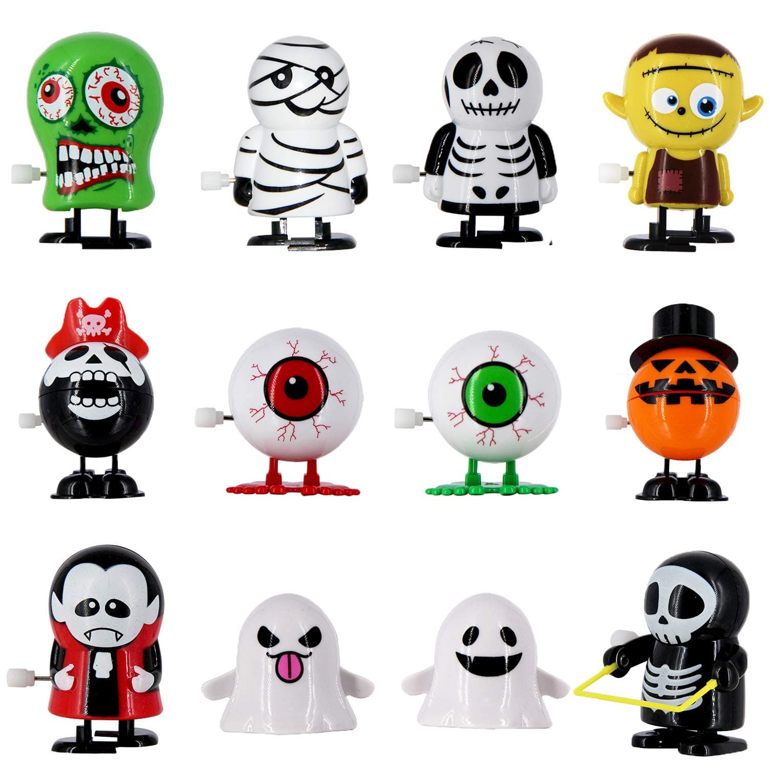 heytech 12 PCS Wind-up Toys for Halloween Assorted Clockwork Toys Supply for Party Favors for Boys,Girls,Kids