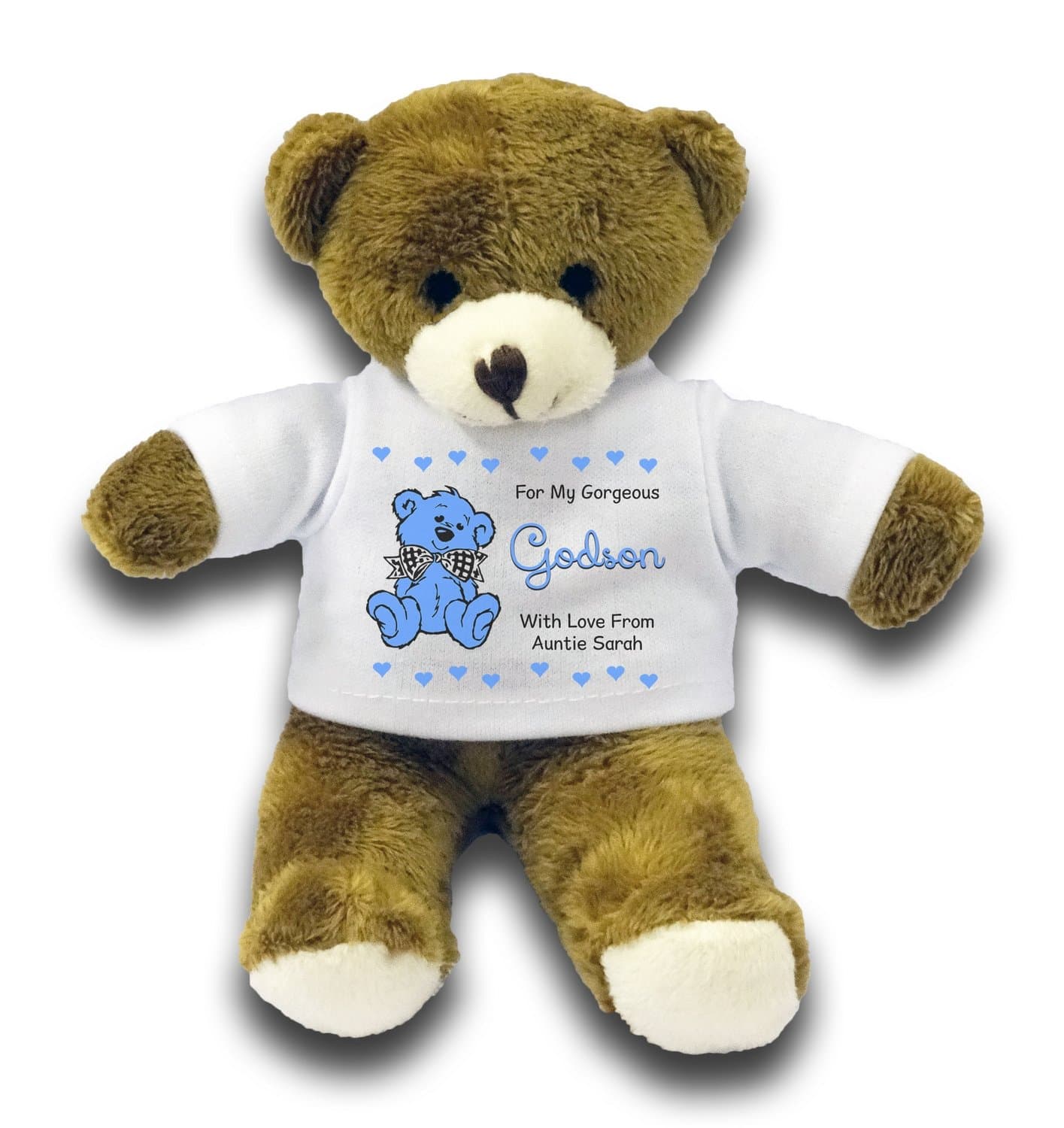 Personalised Godson Bear Gift 7" Teddy Bear - Blue