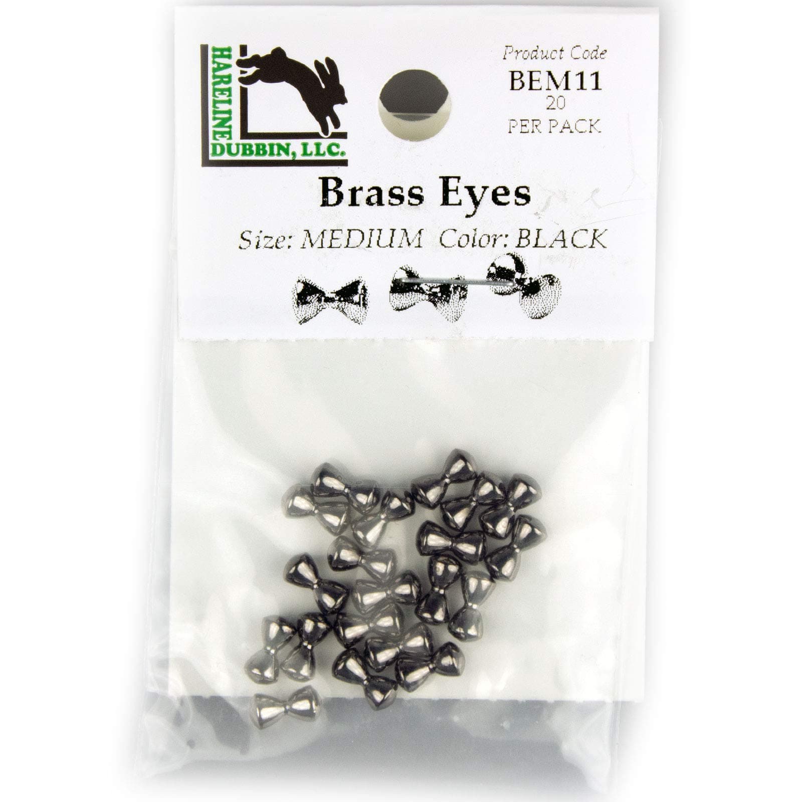 Barbell Brass Eyes - Package of 20