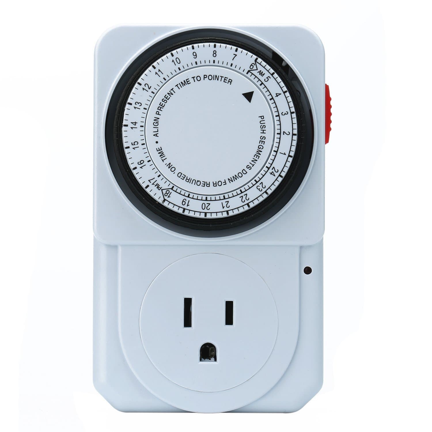 24 Hour Plug-in Mechanical Timer Grounded Switch 7-day Programmable Smart Wall 3-Prong Timing Socket